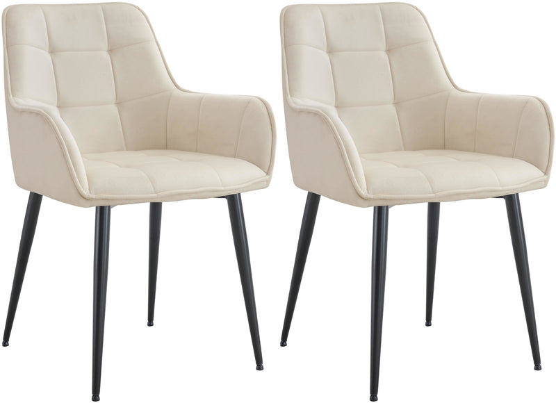 2er Set Esszimmerstuhl Ferndale Samt