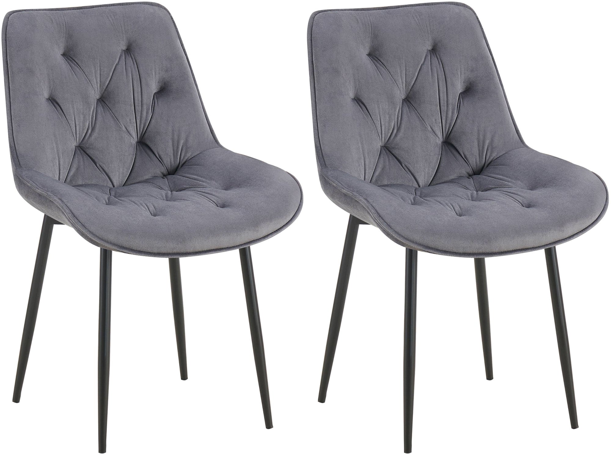 Set van 2 Wallace fluwelen eetkamerstoelen