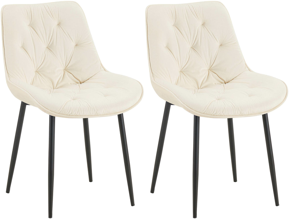 Set van 2 Wallace fluwelen eetkamerstoelen