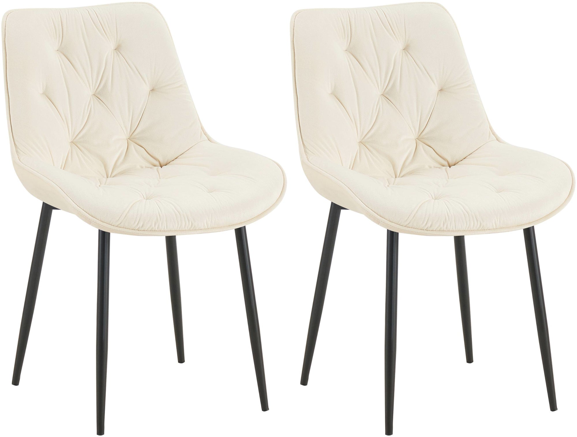 Set van 2 Wallace fluwelen eetkamerstoelen