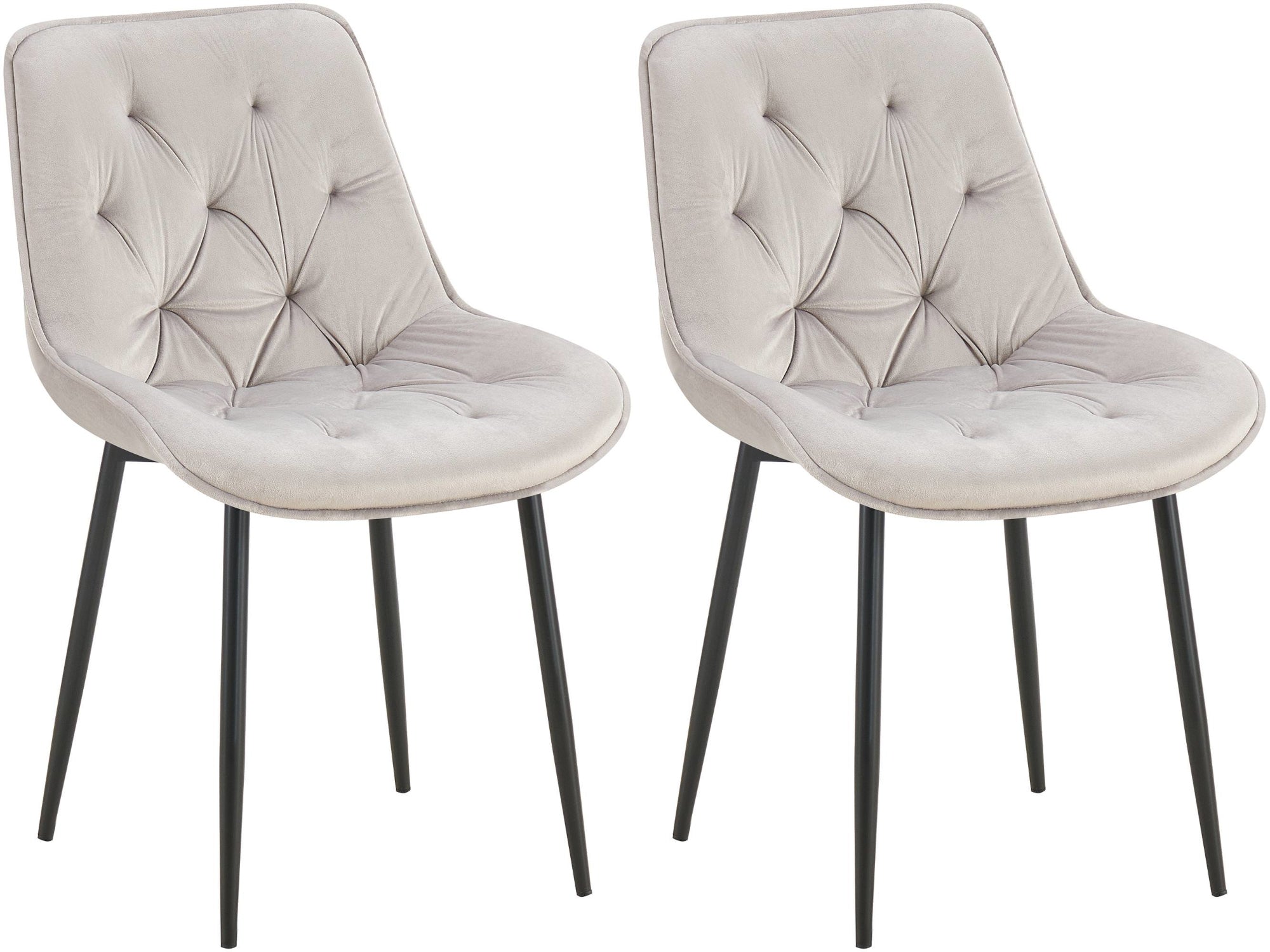 Set van 2 Wallace fluwelen eetkamerstoelen