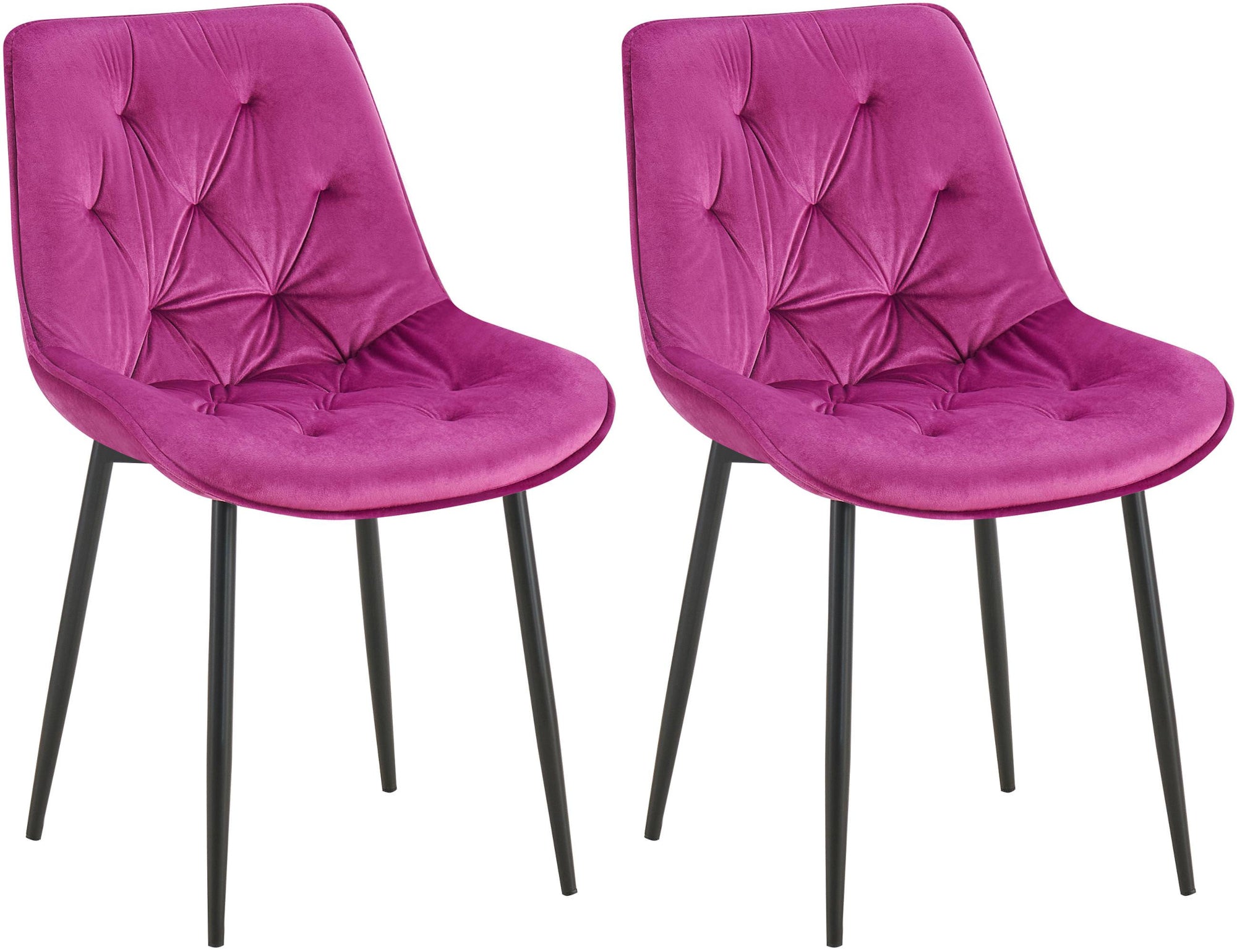 Set van 2 Wallace fluwelen eetkamerstoelen