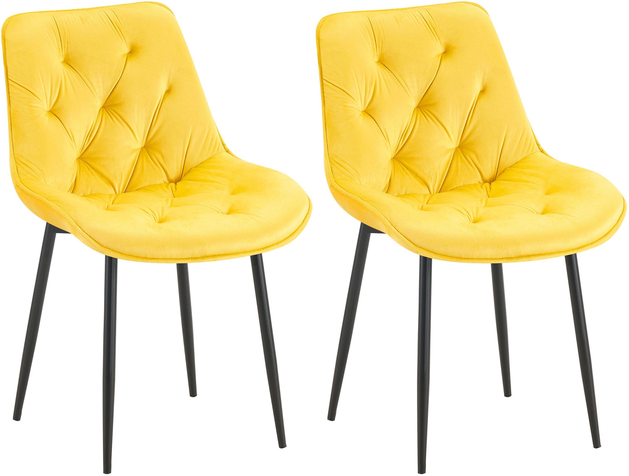 Set van 2 Wallace fluwelen eetkamerstoelen