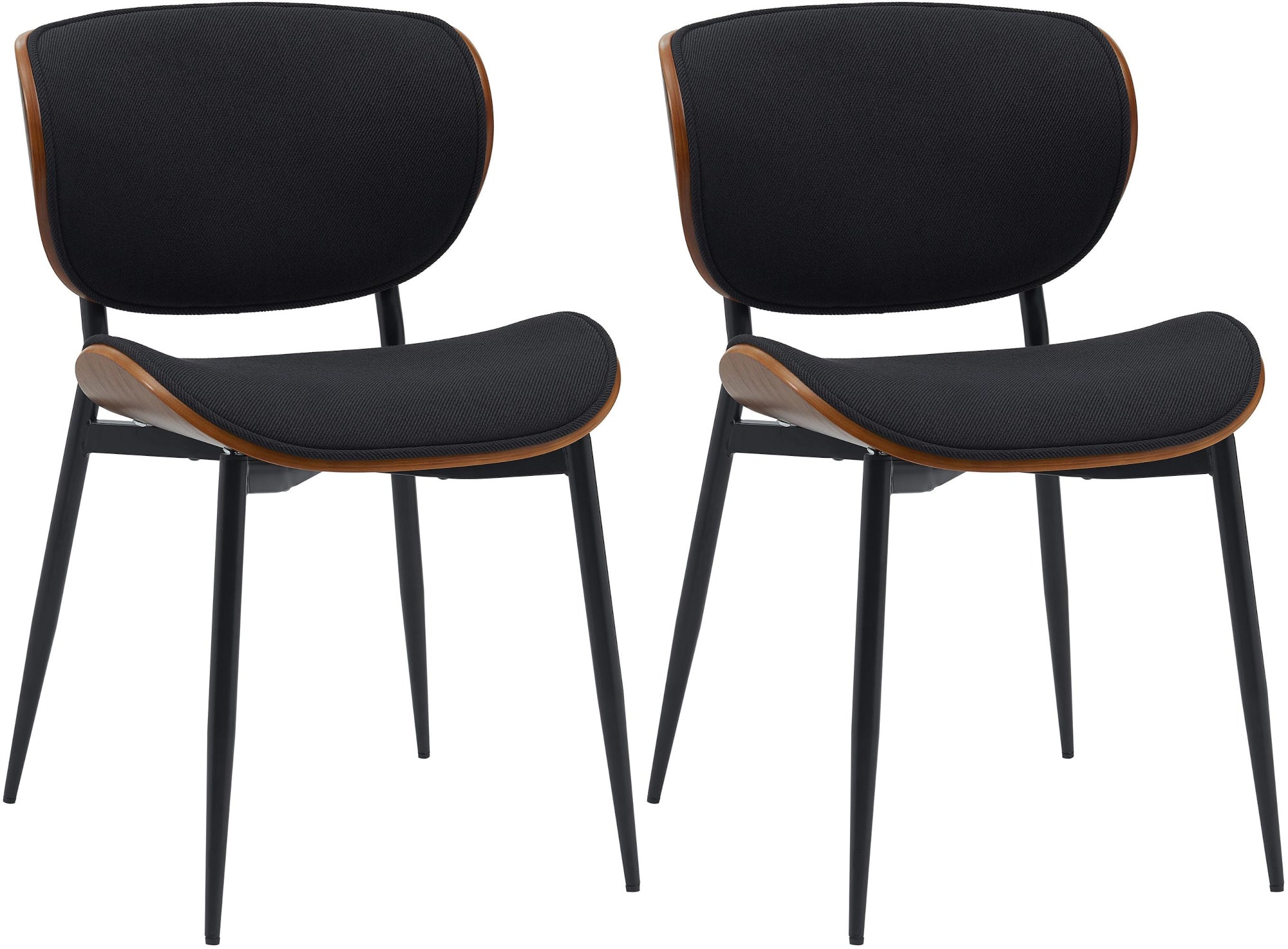 Set van 2 eetkamerstoelen Enid met kunstlederen of stoffen bekleding