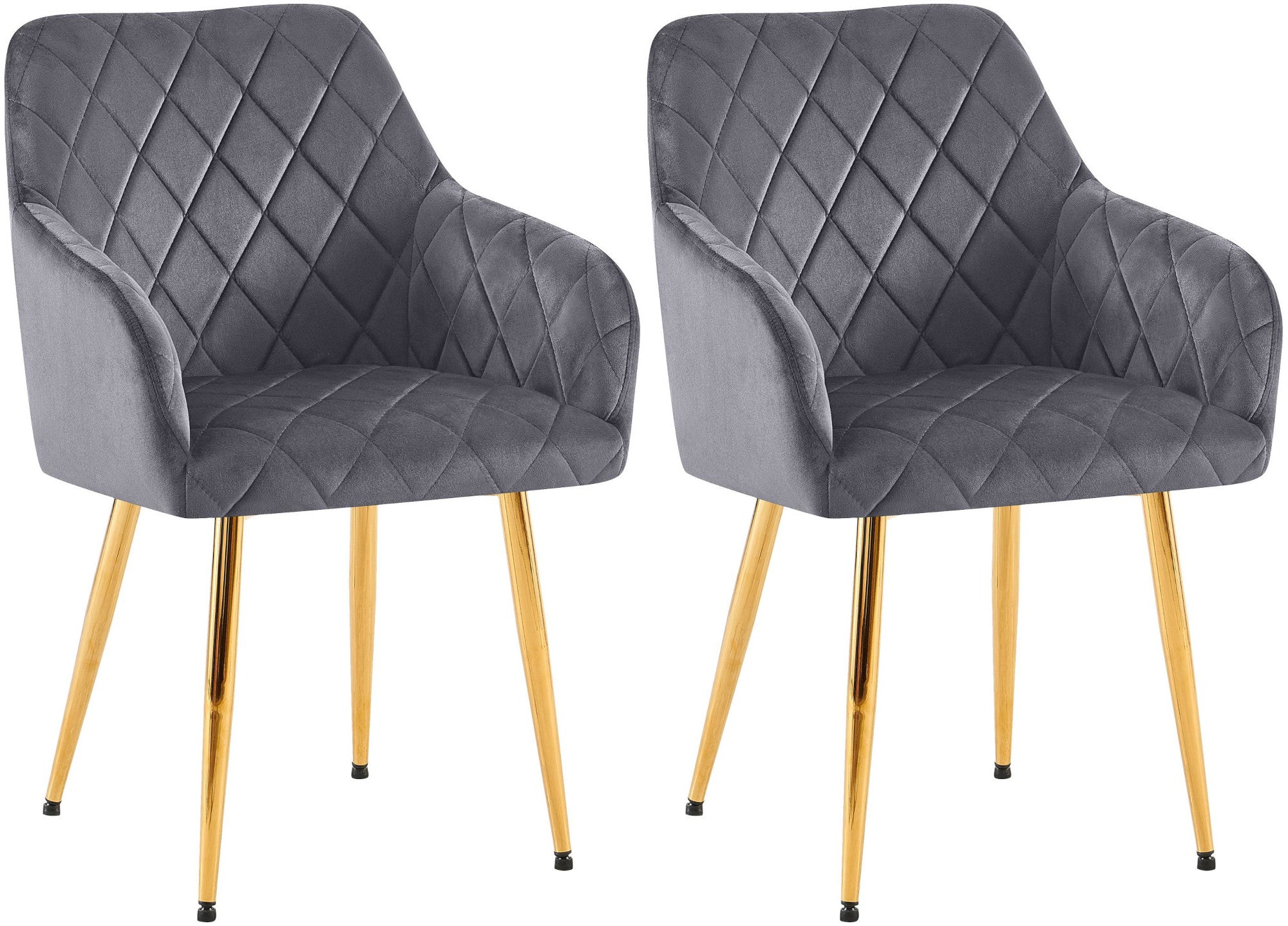 Set of 2 Monett velvet dining chairs