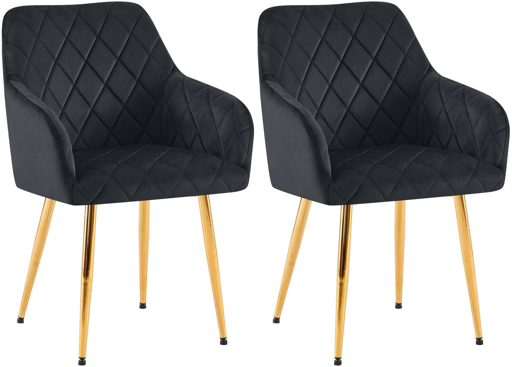 Set of 2 Monett velvet dining chairs