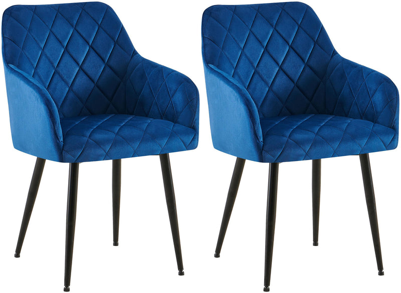 2er Set Esszimmerstühle Monett Samt