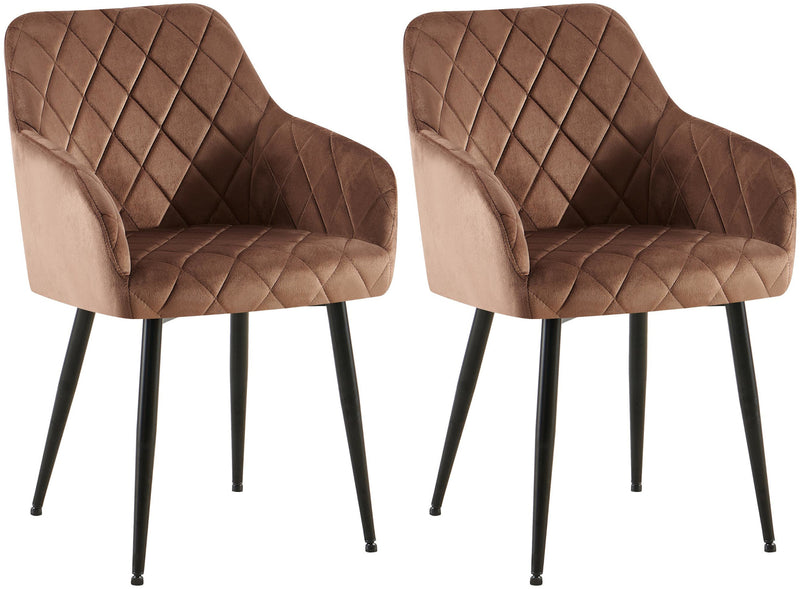 2er Set Esszimmerstühle Monett Samt