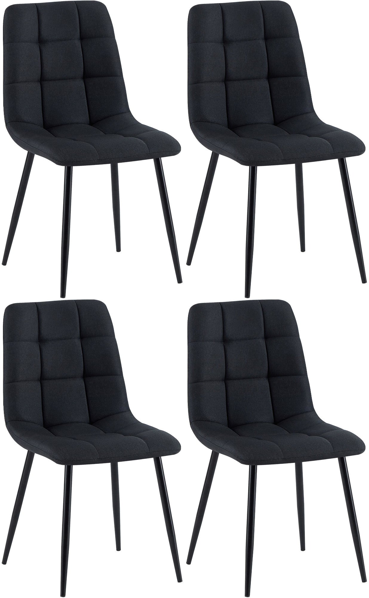 Set of 4 dining chairs Antibes fabric