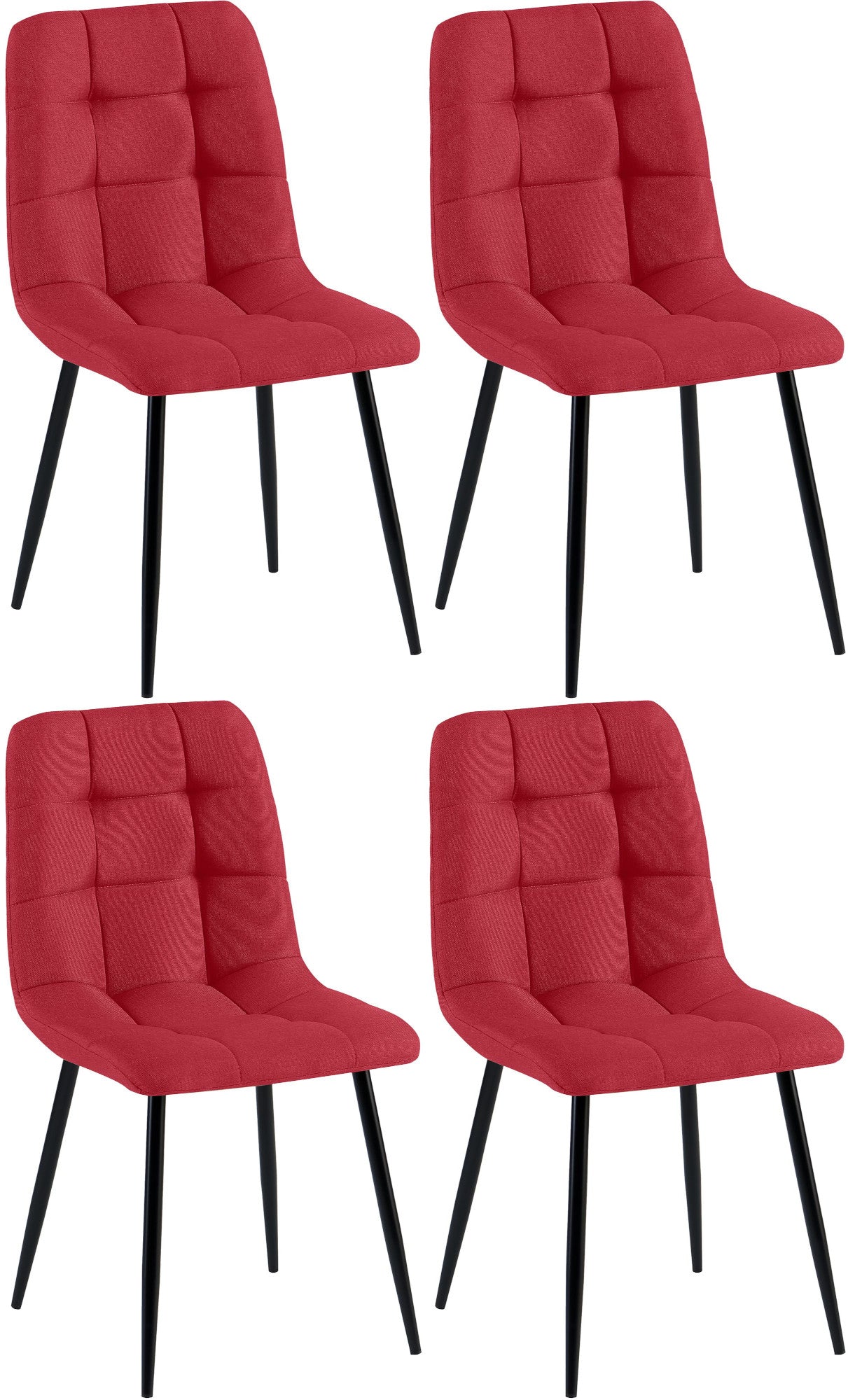 Set of 4 dining chairs Antibes fabric
