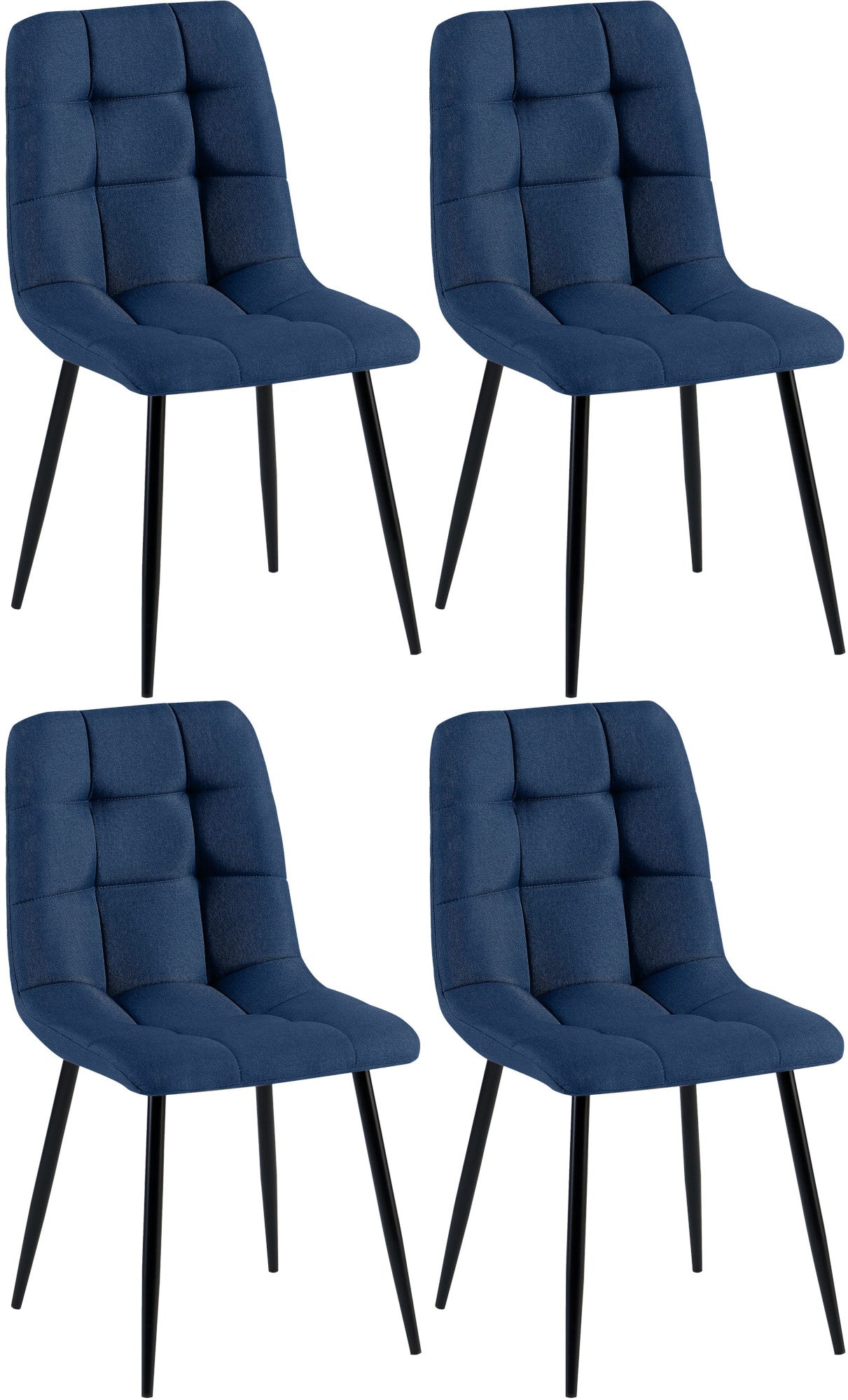 Set of 4 dining chairs Antibes fabric