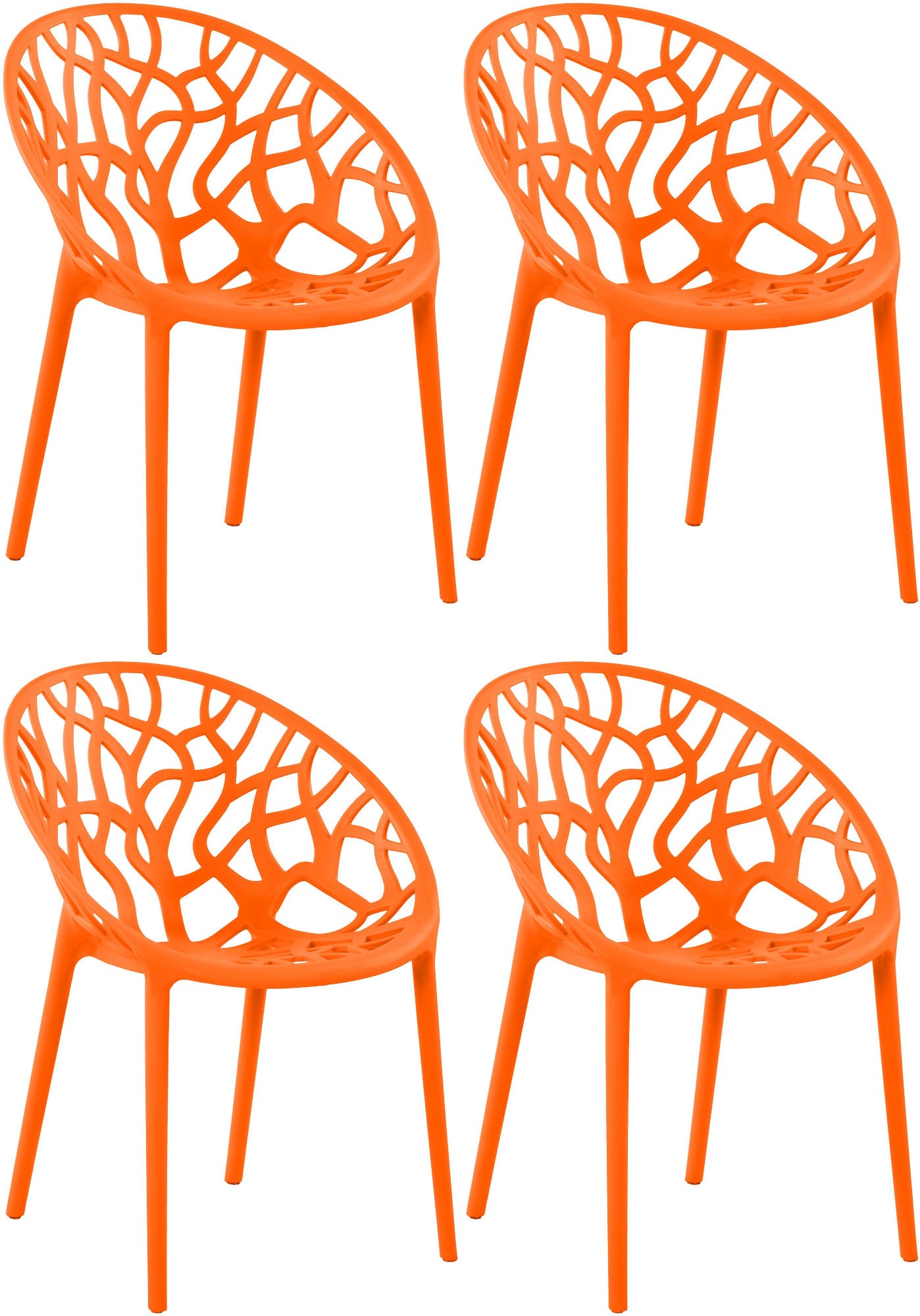 Set of 4 stackable garden chairs Hope