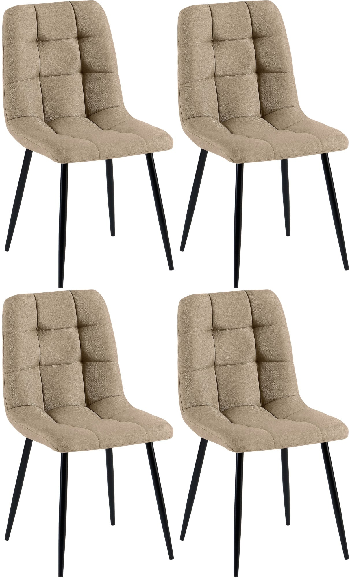 4er Set Esszimmerstühle Antibes Stoff