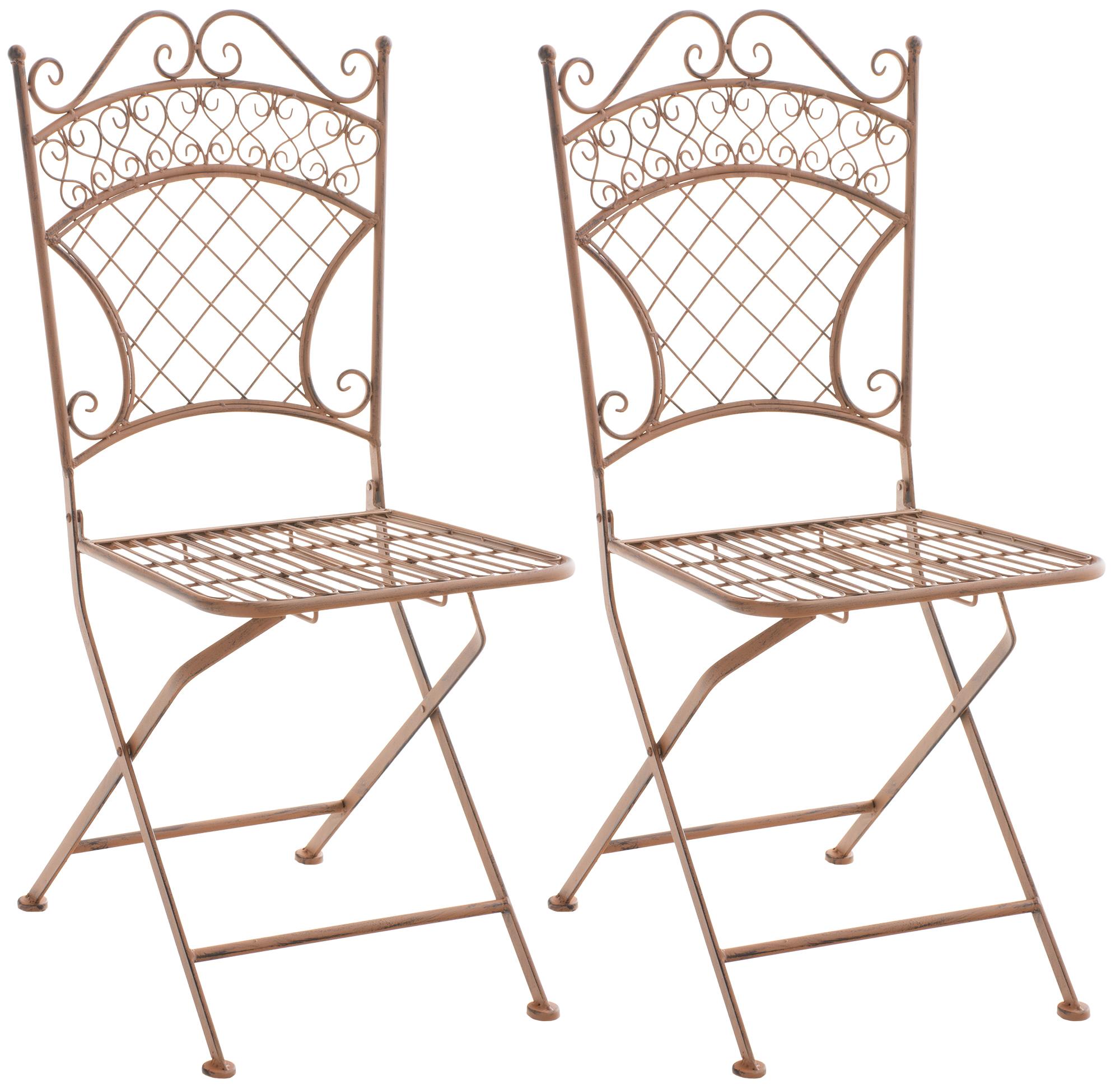 Set of 2 Adelar folding garden chairs