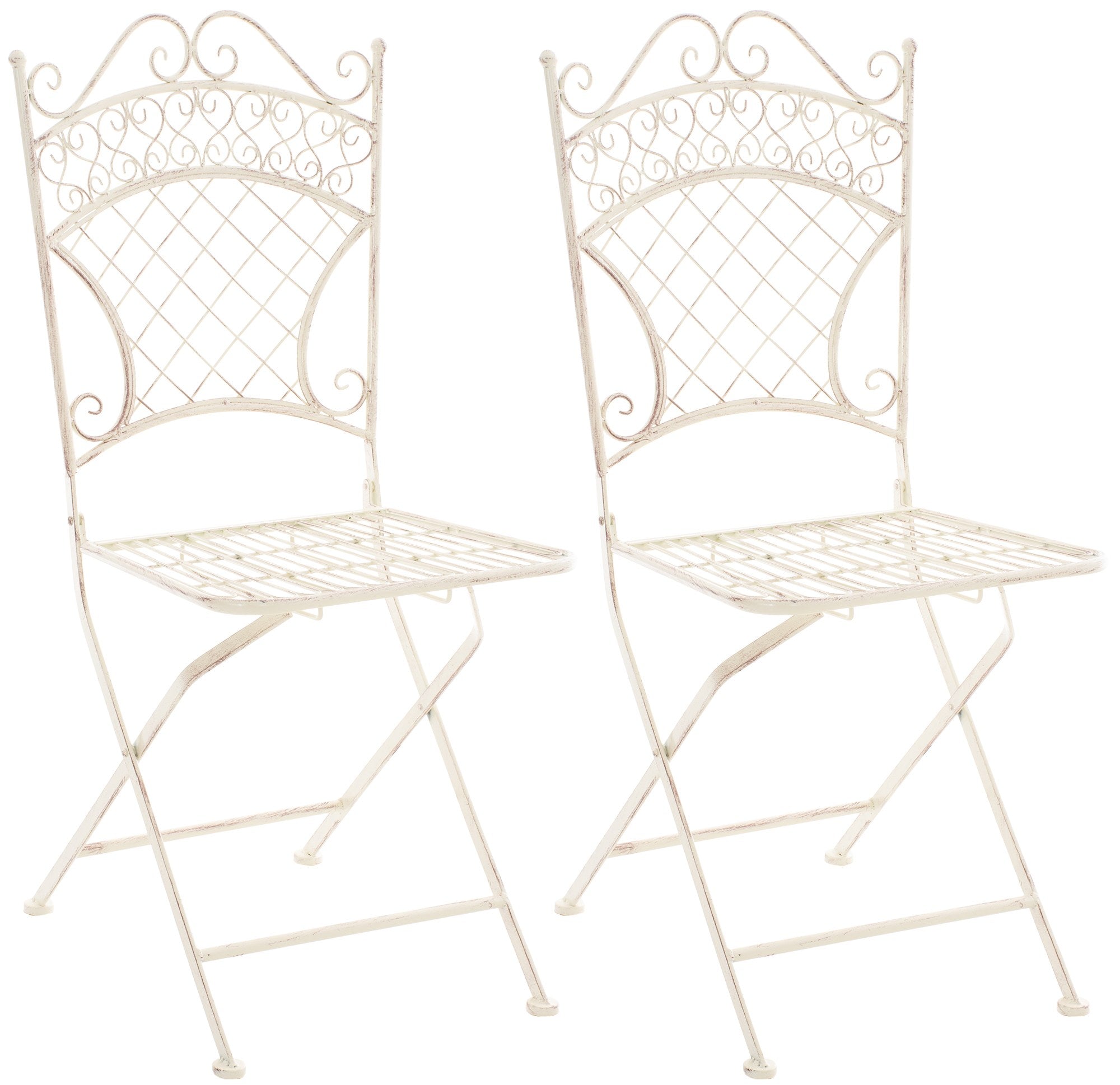Set of 2 Adelar folding garden chairs