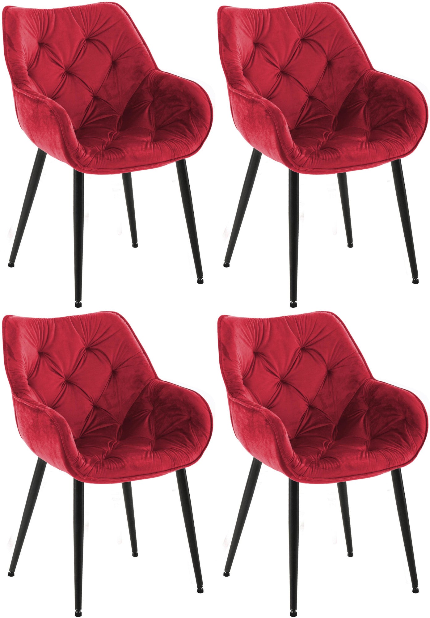 Set of 4 Tanna Velvet Chairs