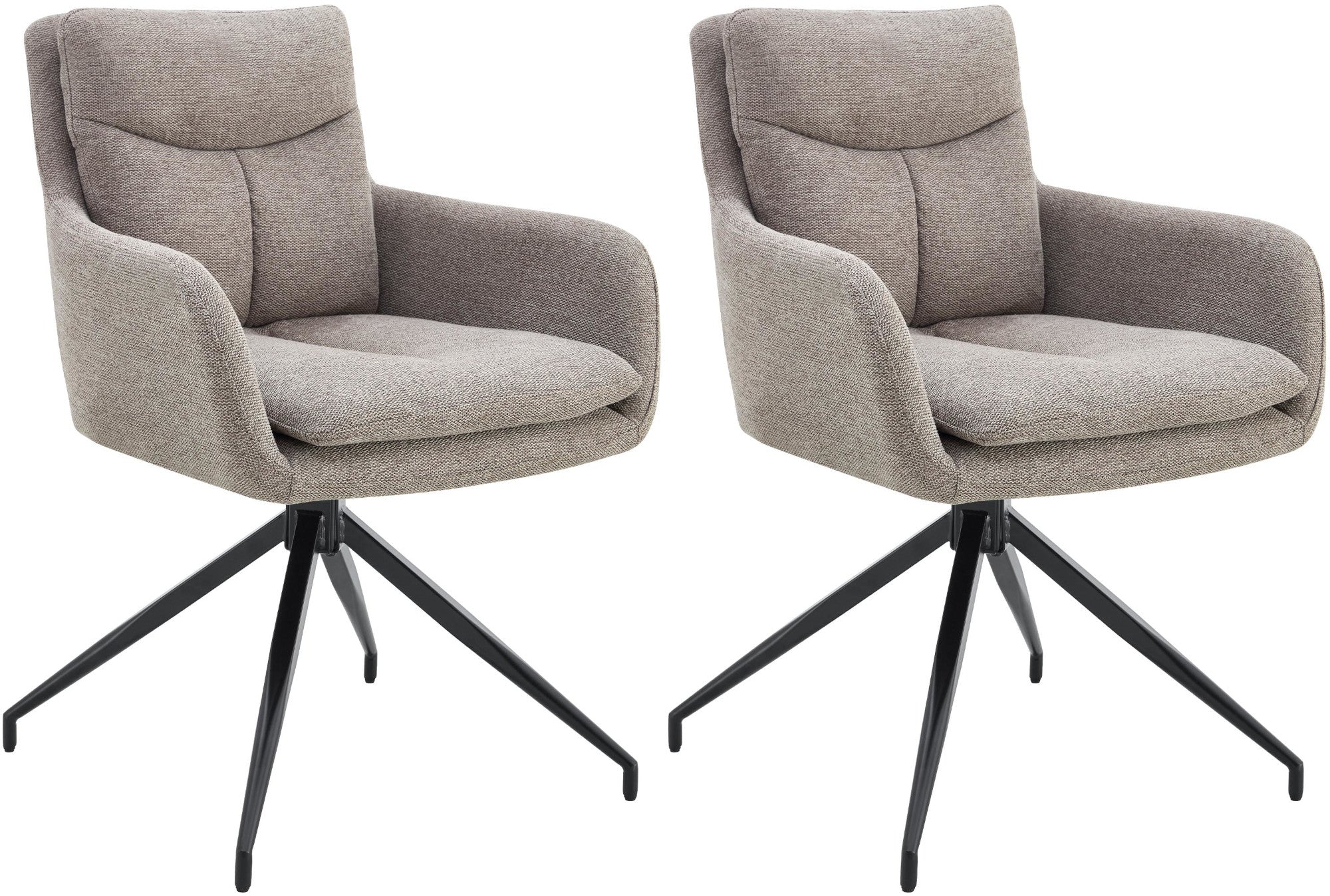 Set van 2 Somers stoffen eetkamerstoelen