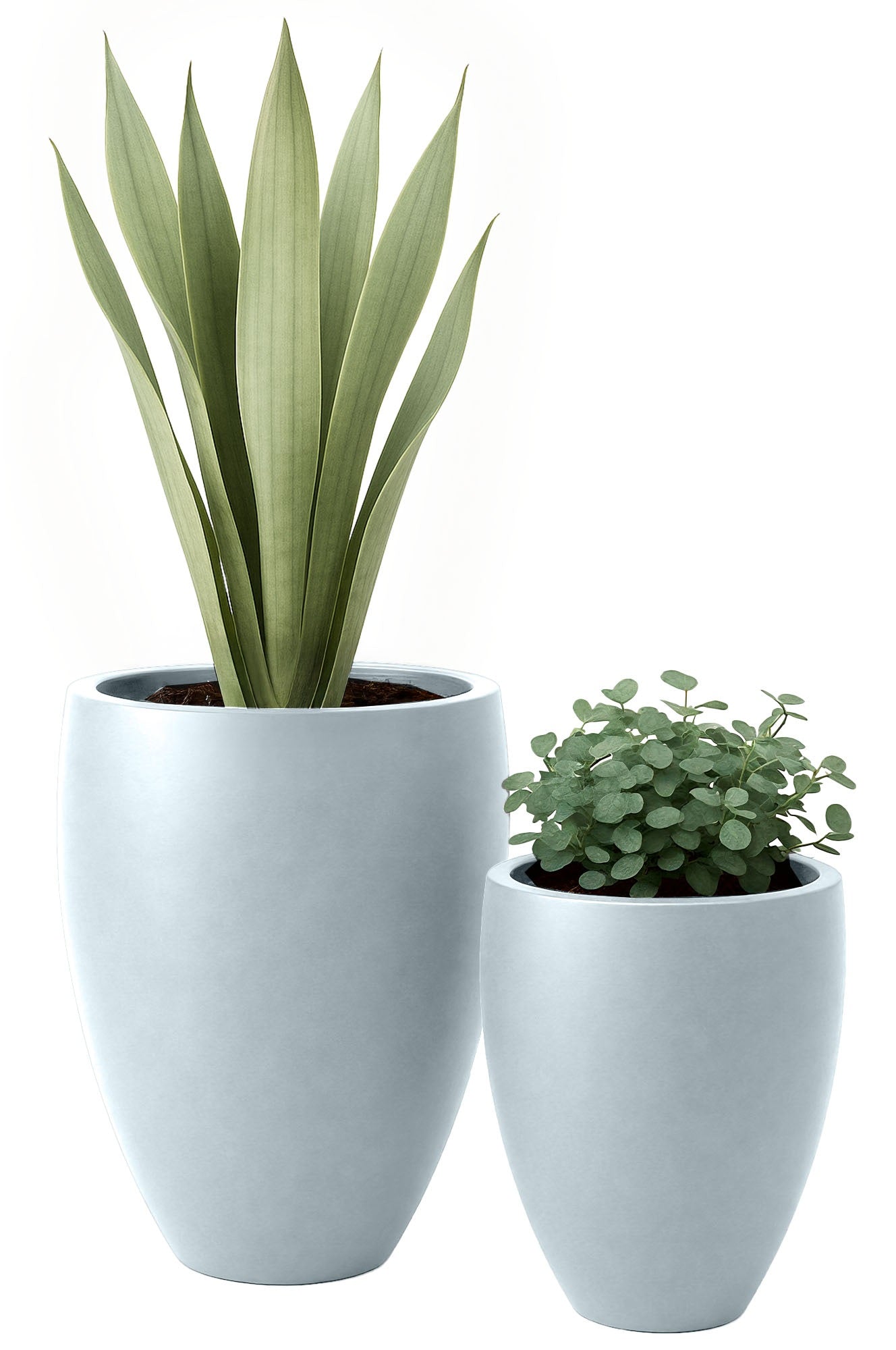 Set of 2 round plant pots 2