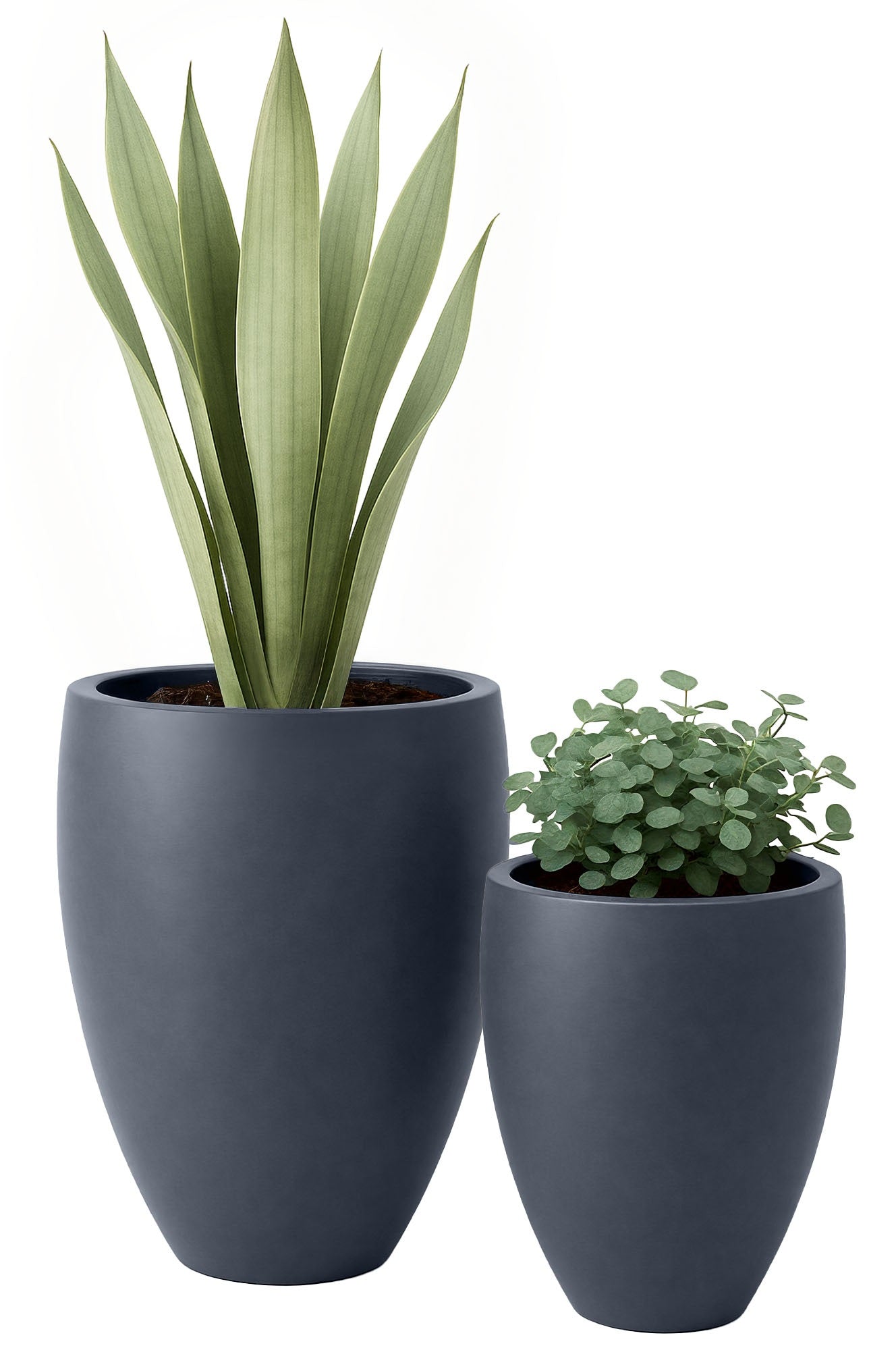 Set of 2 round plant pots 2