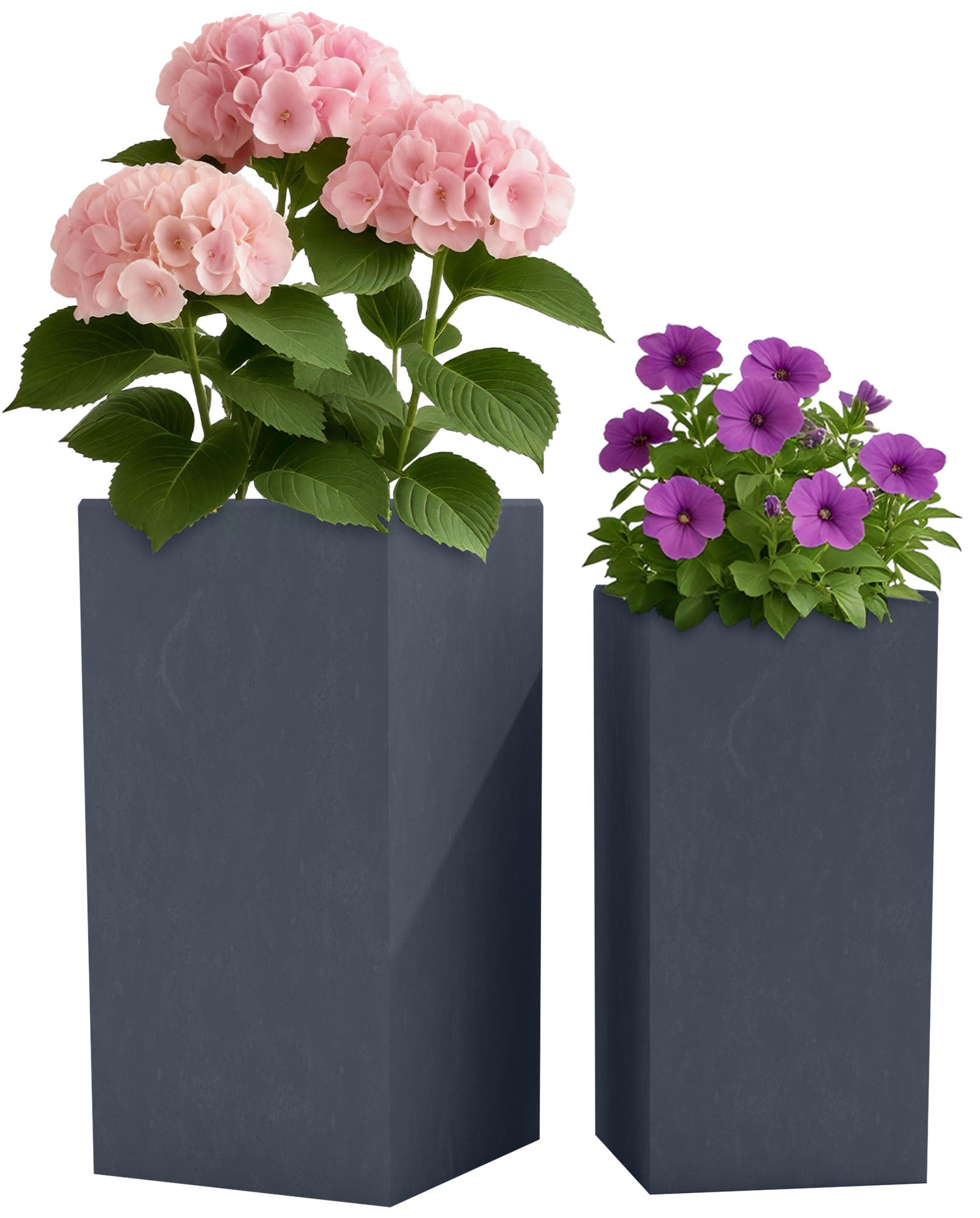 Set of 2 square plant pots 3