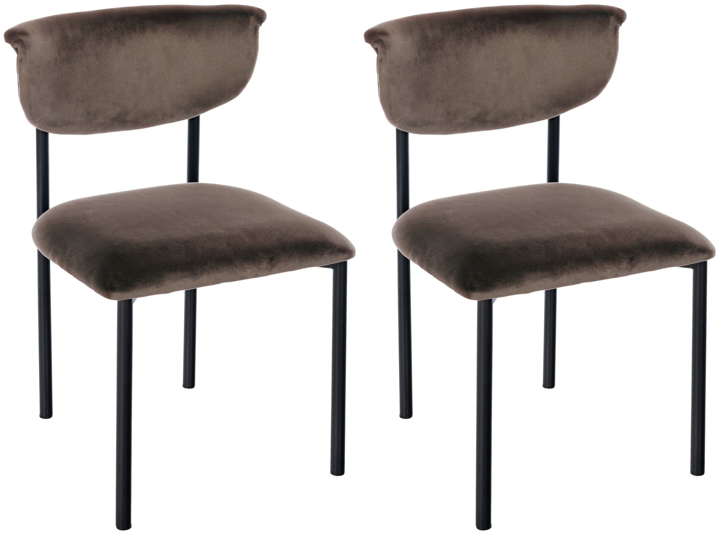 2er Set Esszimmerstuhl Gambell Samt