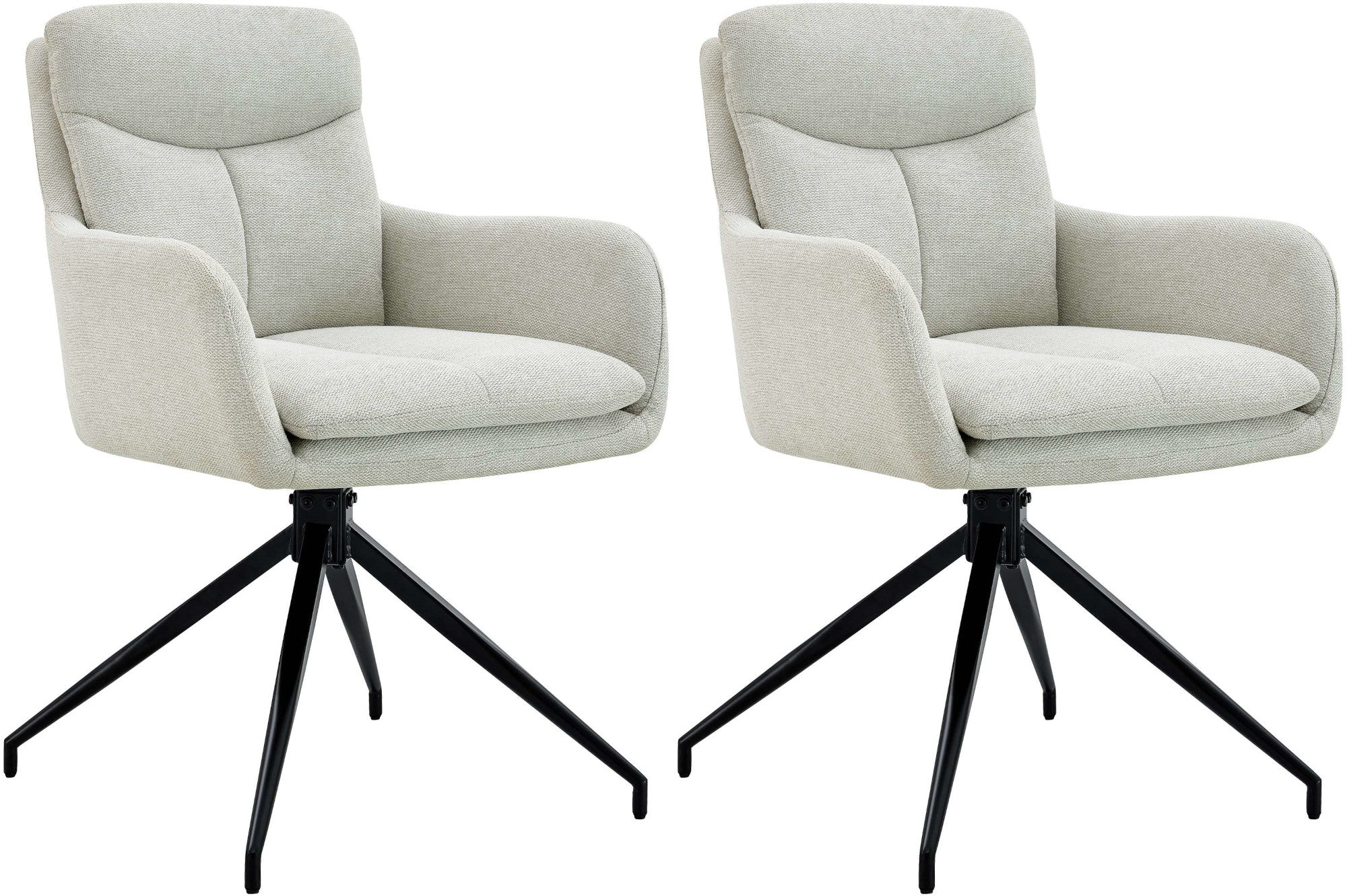 Set van 2 Somers stoffen eetkamerstoelen