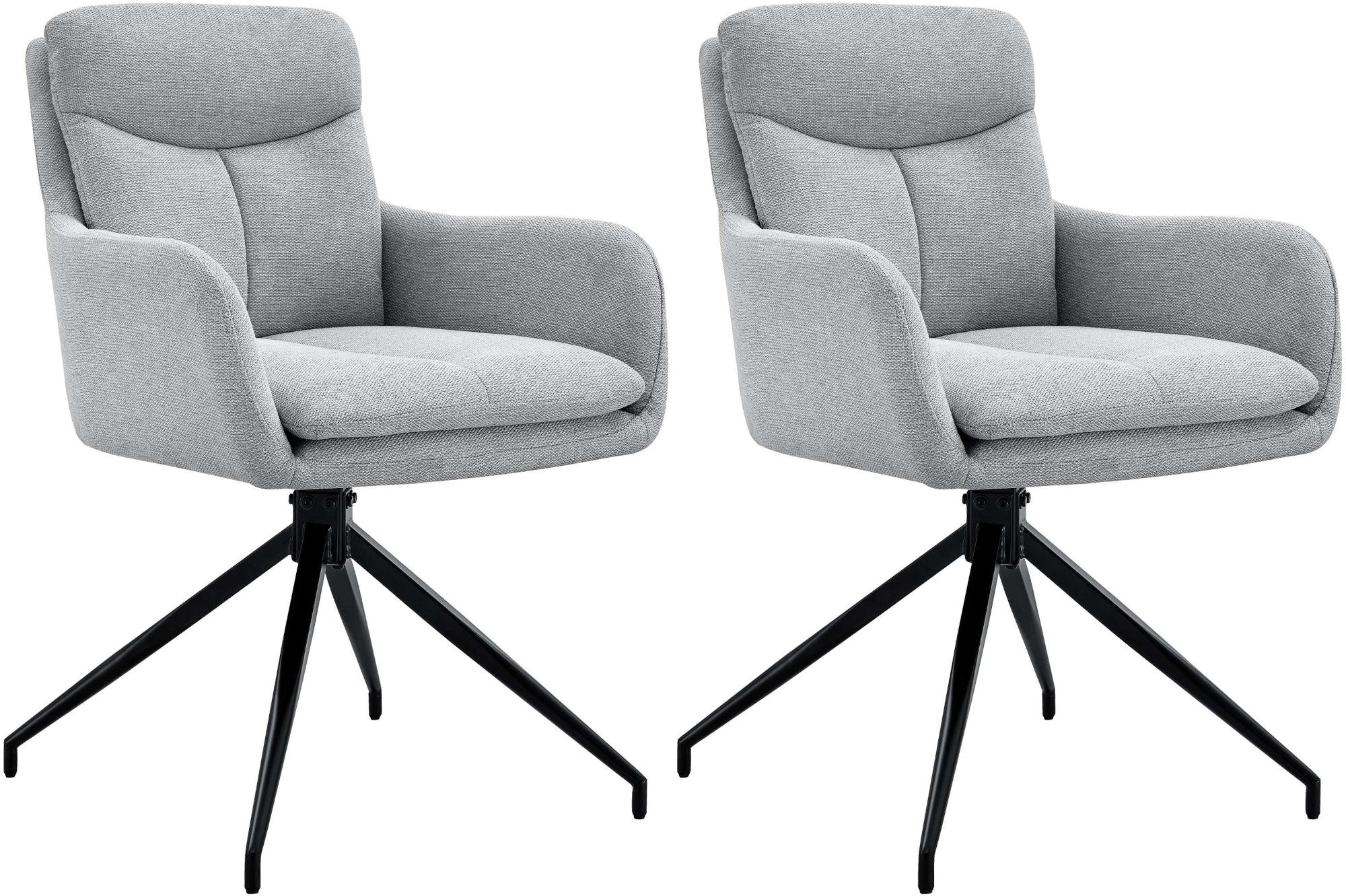 Set van 2 Somers stoffen eetkamerstoelen