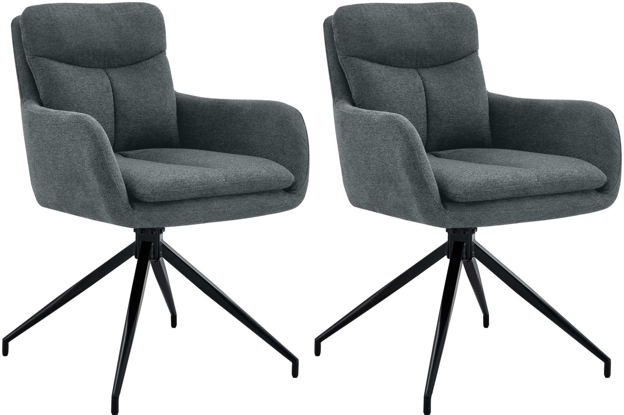 Set van 2 Somers stoffen eetkamerstoelen