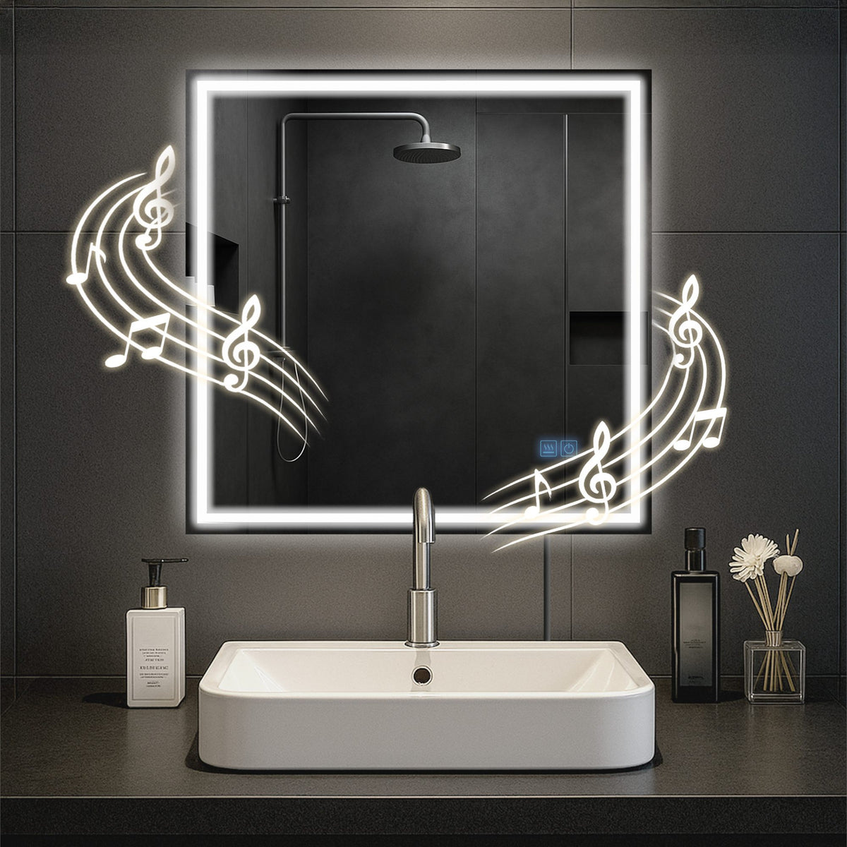 Jaffrey bathroom mirror with Bluetooth