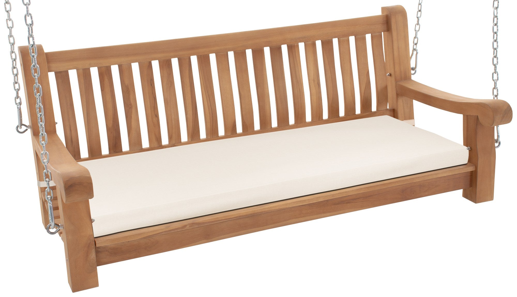 Joyce weatherproof swing bench with seat cushion