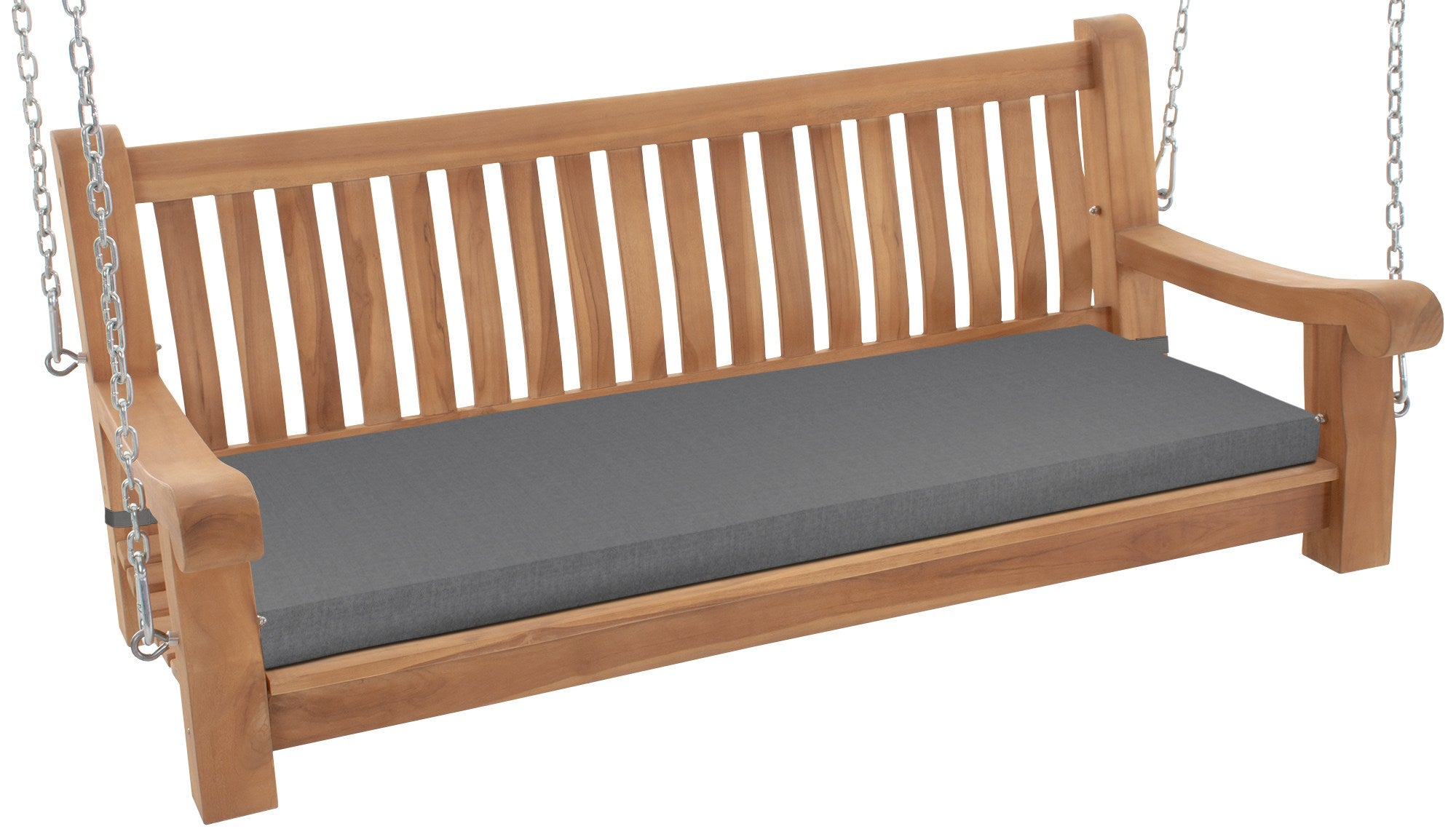 Joyce weatherproof swing bench with seat cushion