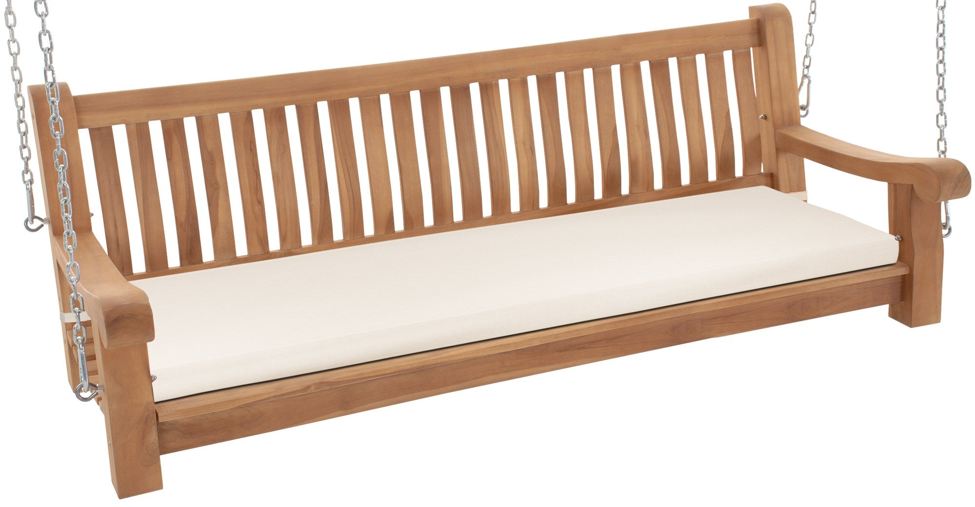 Joyce weatherproof swing bench with seat cushion