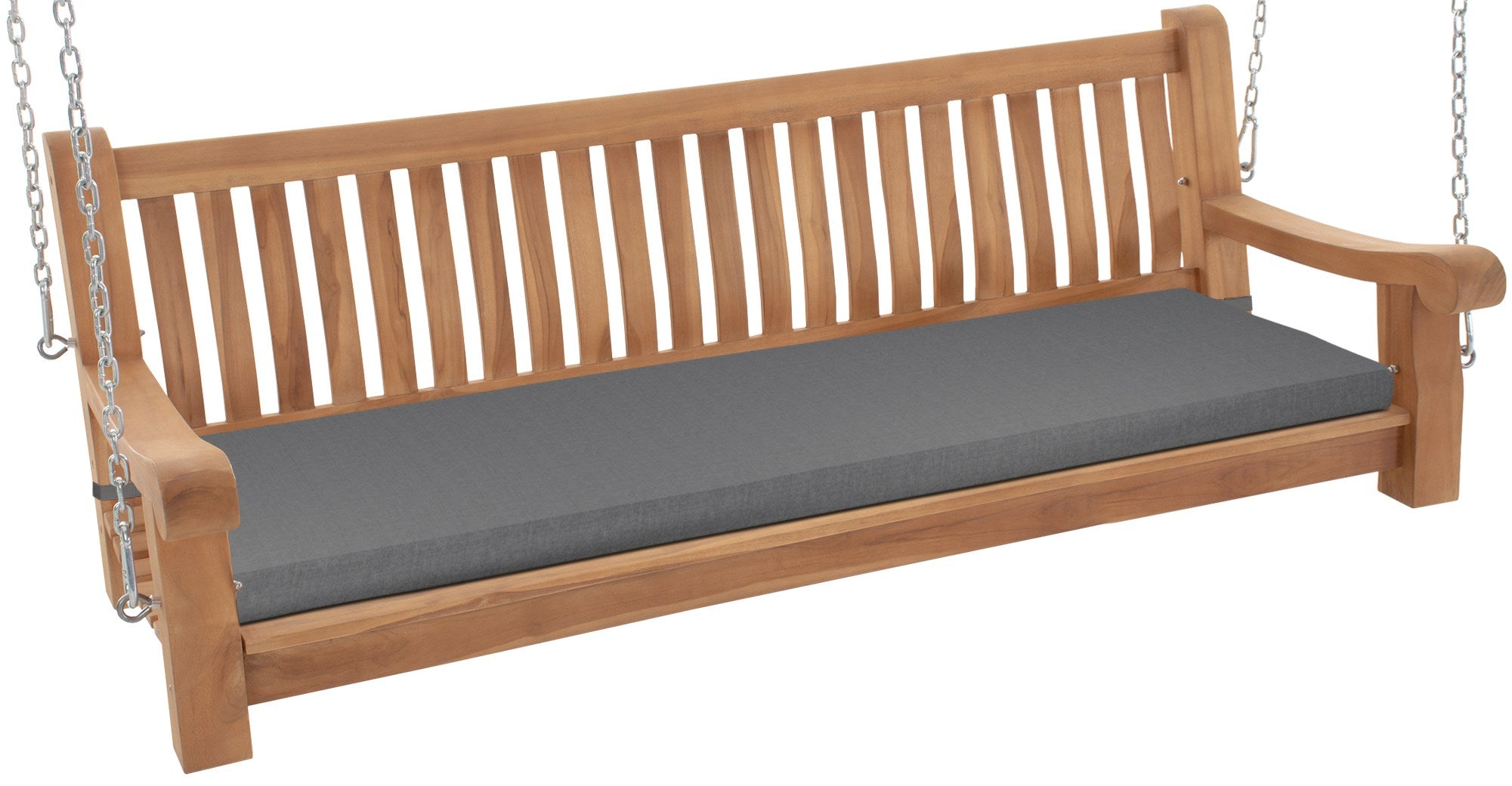 Joyce weatherproof swing bench with seat cushion