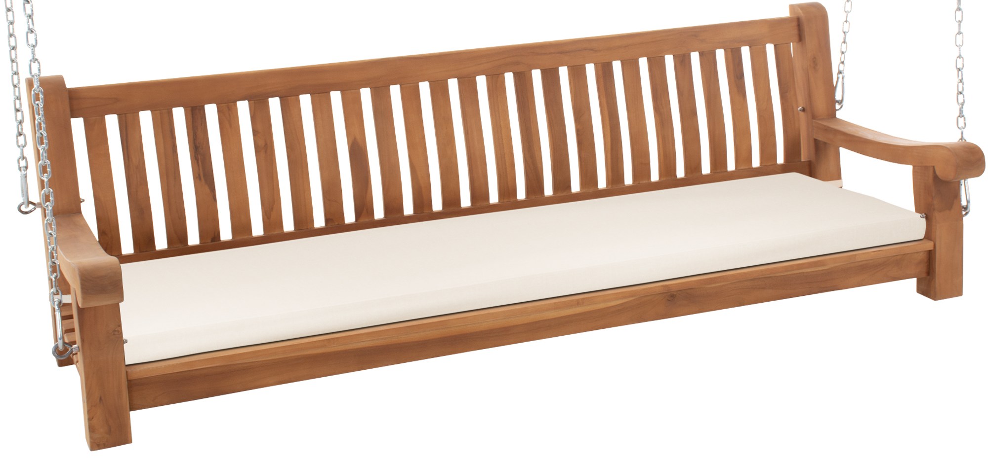 Joyce weatherproof swing bench with seat cushion