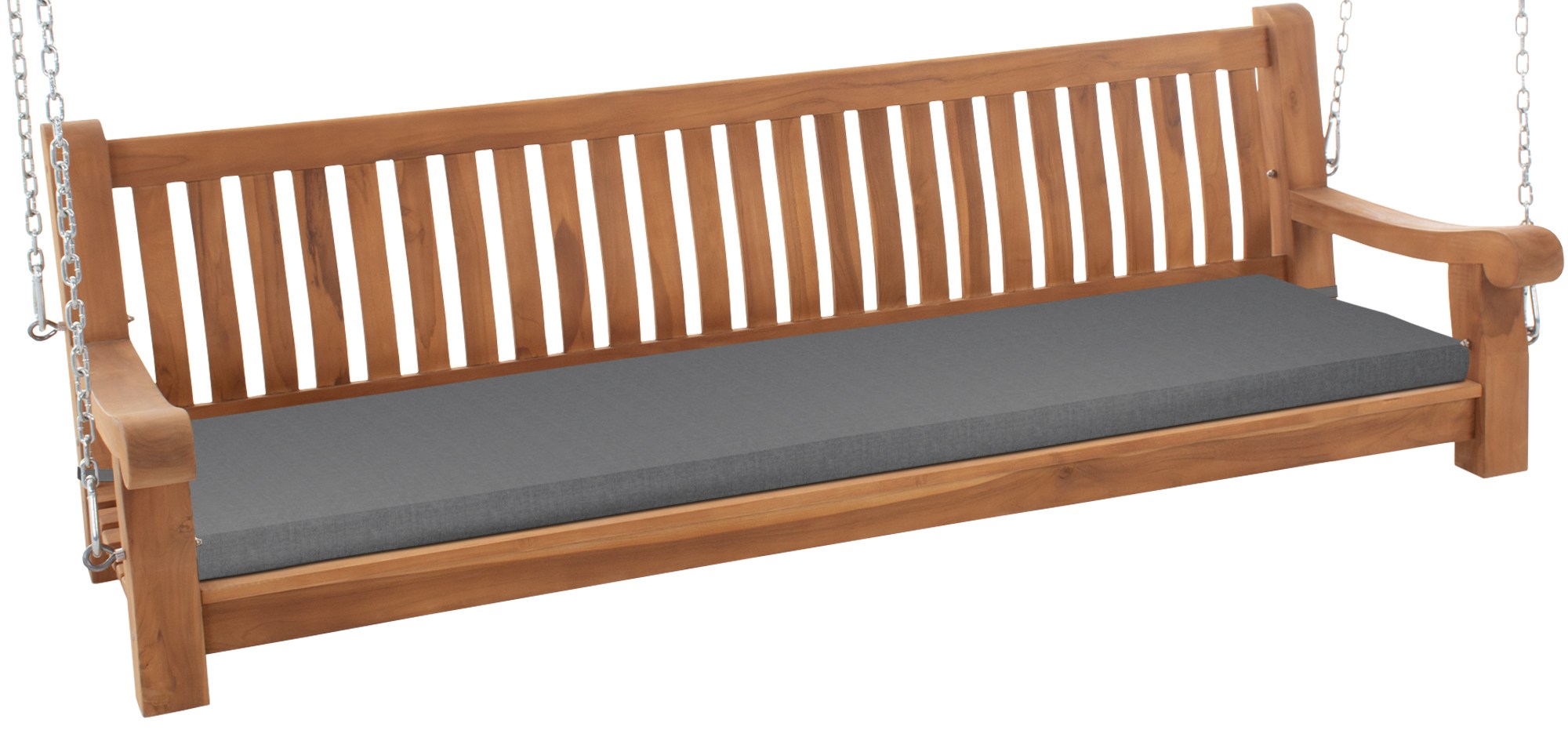 Joyce weatherproof swing bench with seat cushion
