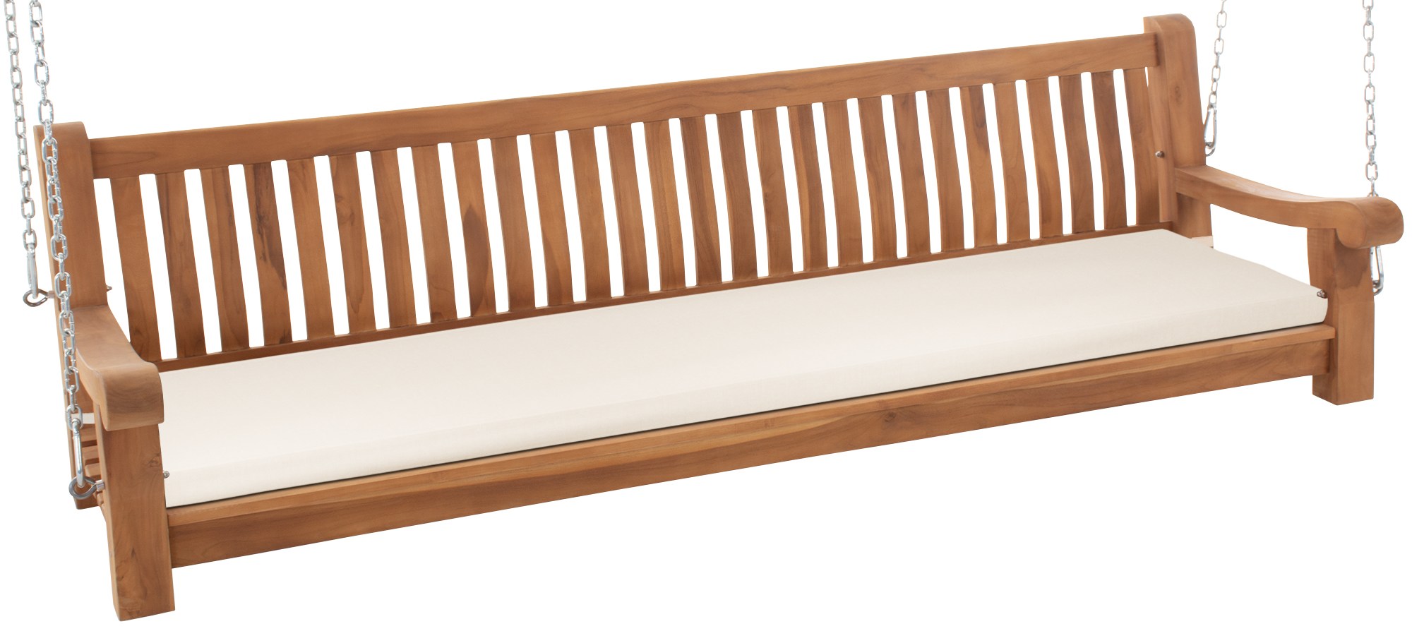 Joyce weatherproof swing bench with seat cushion