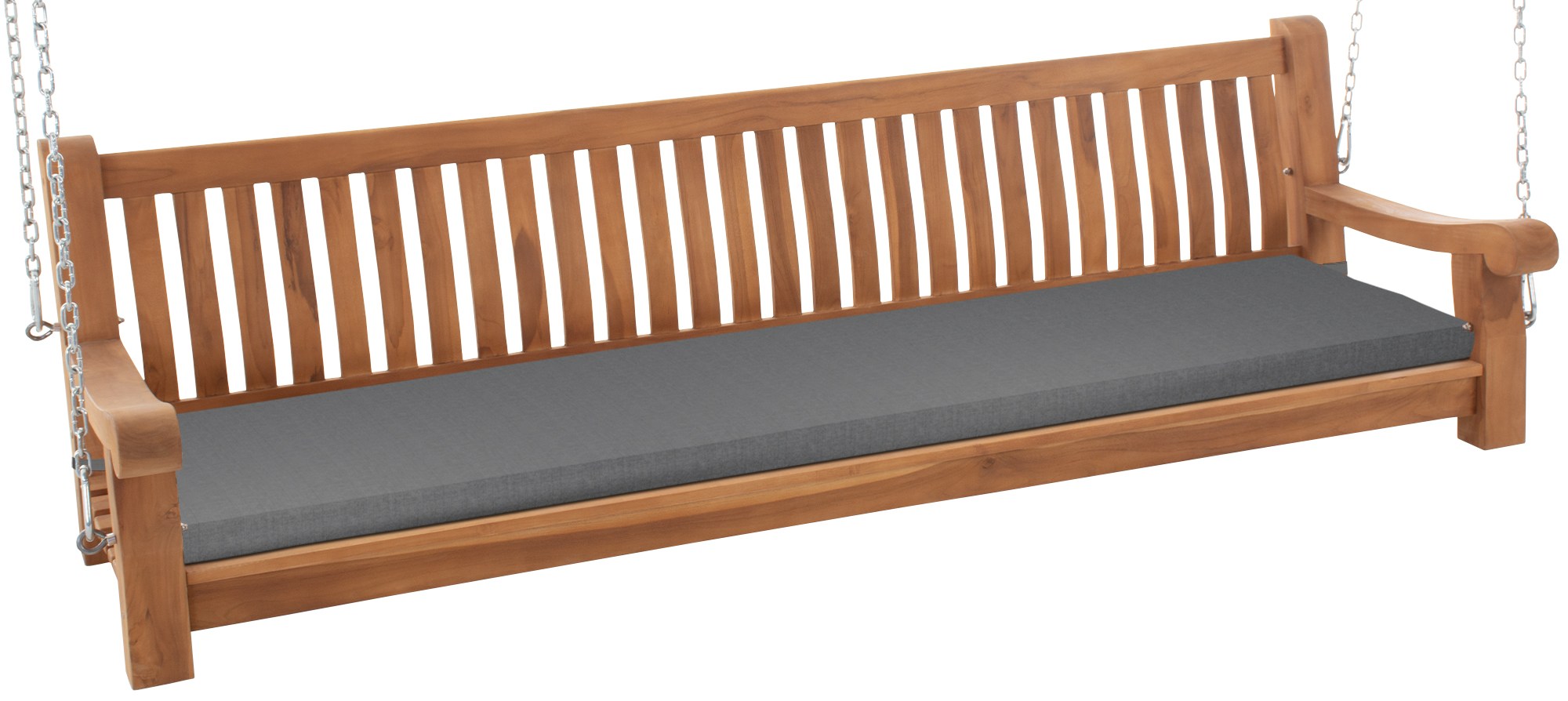 Joyce weatherproof swing bench with seat cushion