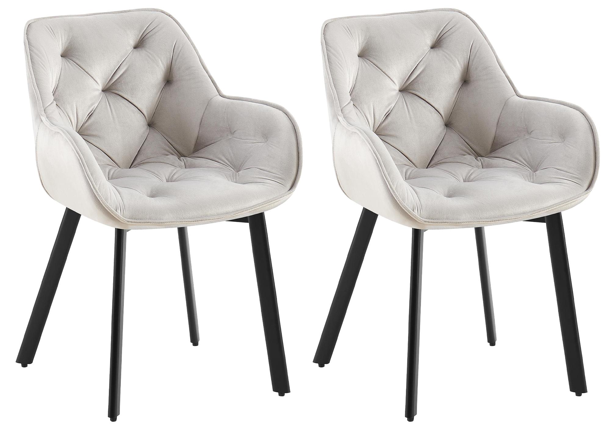 Set van 2 draaibare eetkamerstoelen Antigo fluweel