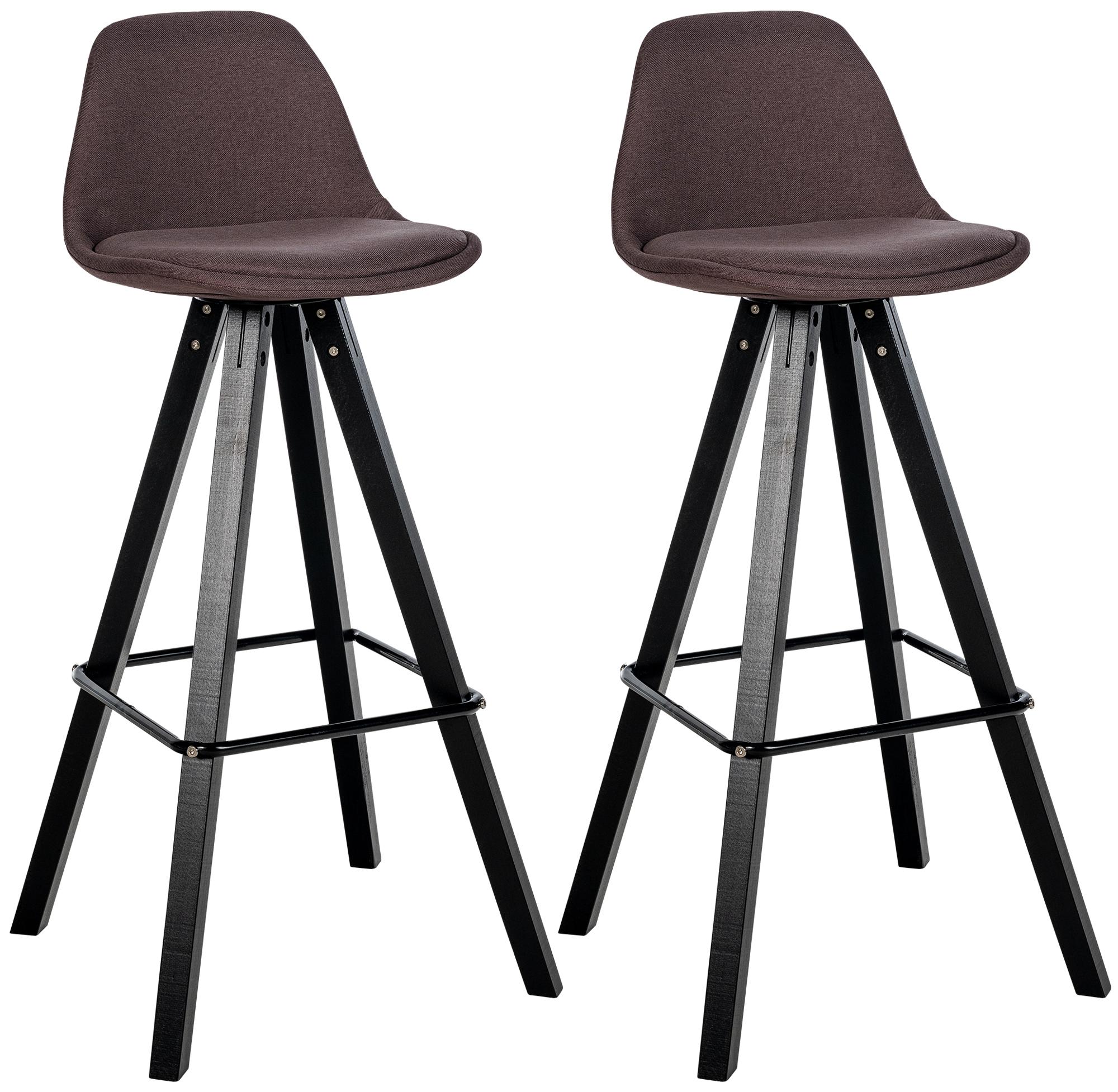 Set van 2 barkrukken Corbin stof Vierkant