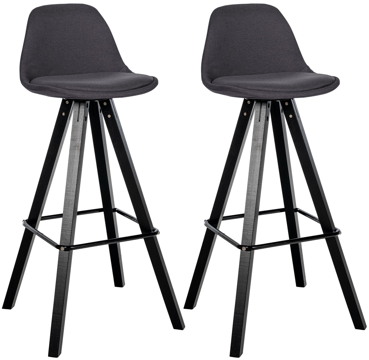 2er Set Barhocker Corbin Stoff Square