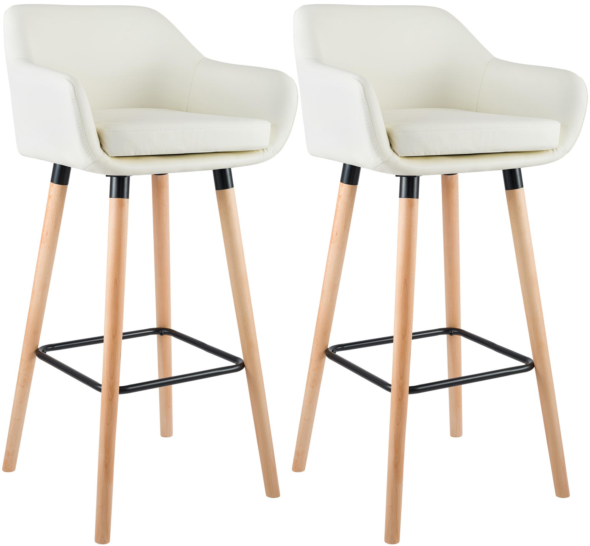 Set of 2 bar stools Grant faux leather