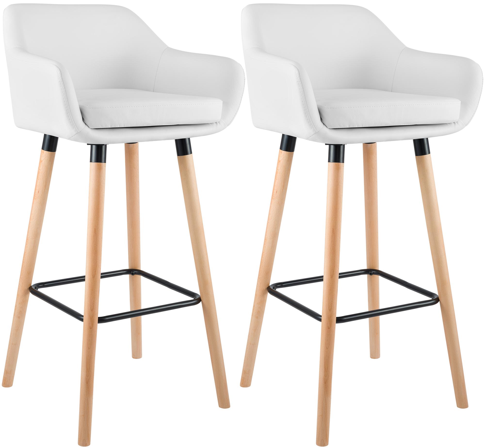 Set of 2 bar stools Grant faux leather