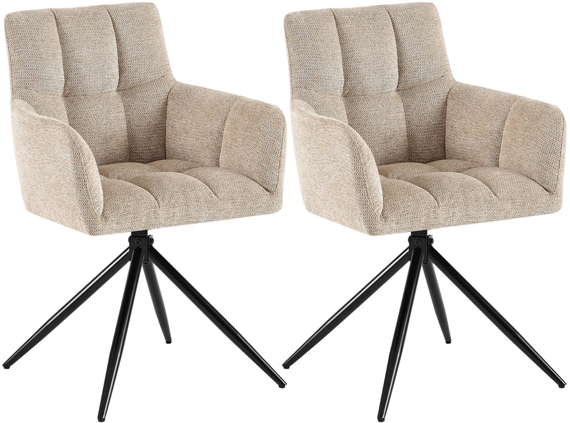 Set van 2 eetkamerstoelen Jonah stof