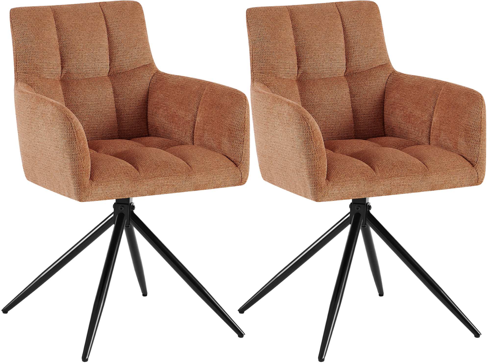 Set van 2 eetkamerstoelen Jonah stof