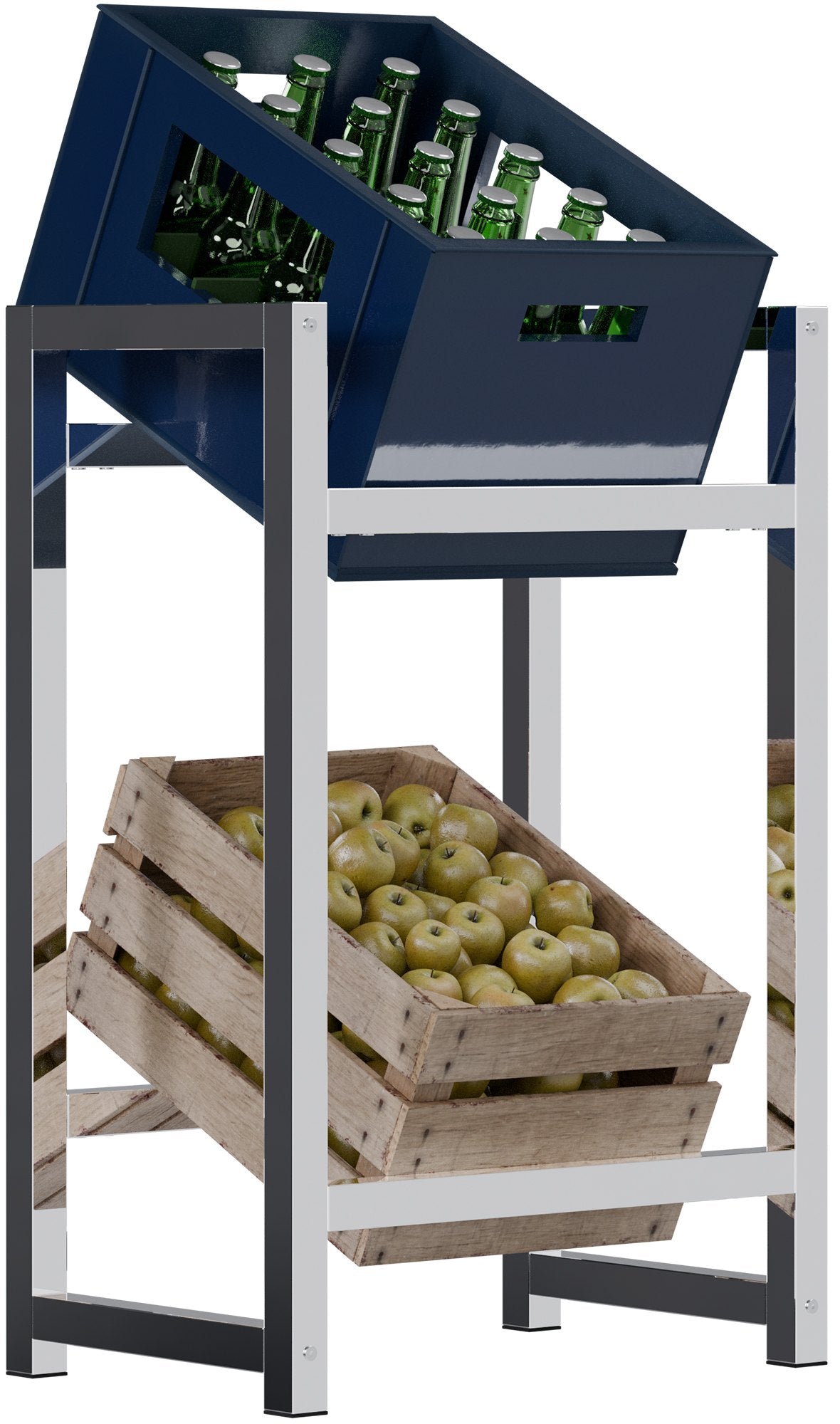 Beverage crate stand stack