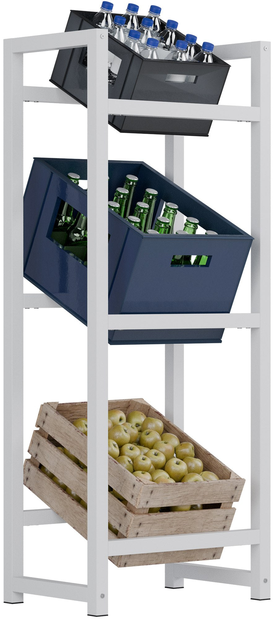 Beverage crate stand stack