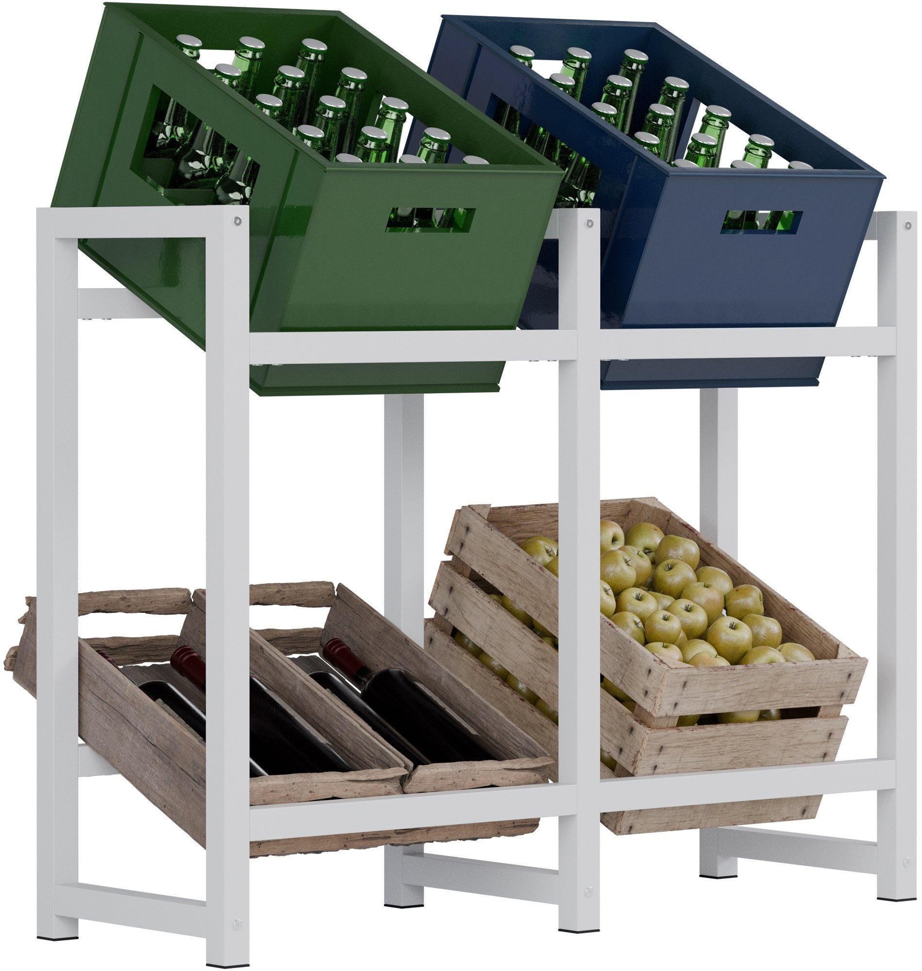 Beverage crate stand stack