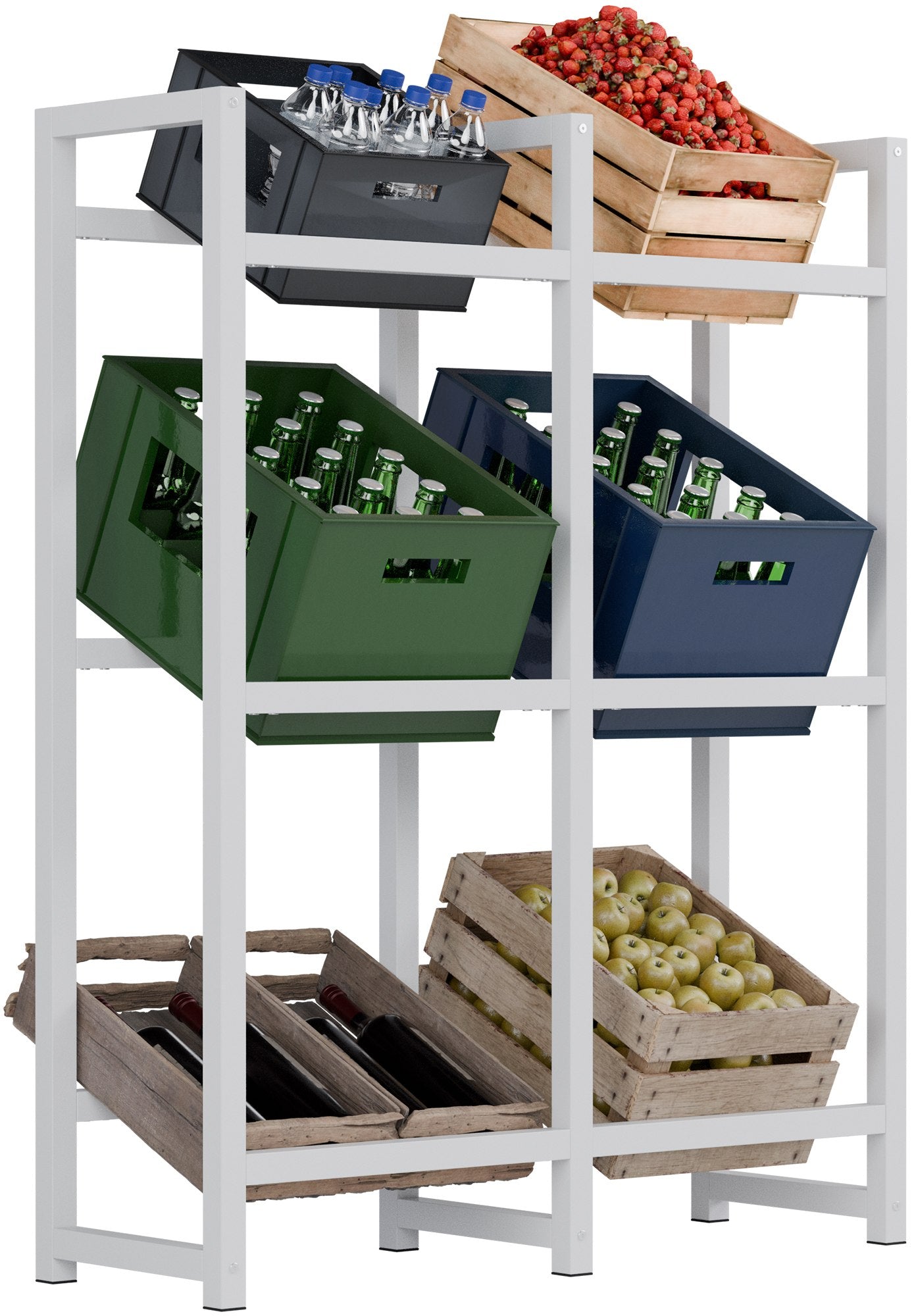 Beverage crate stand stack