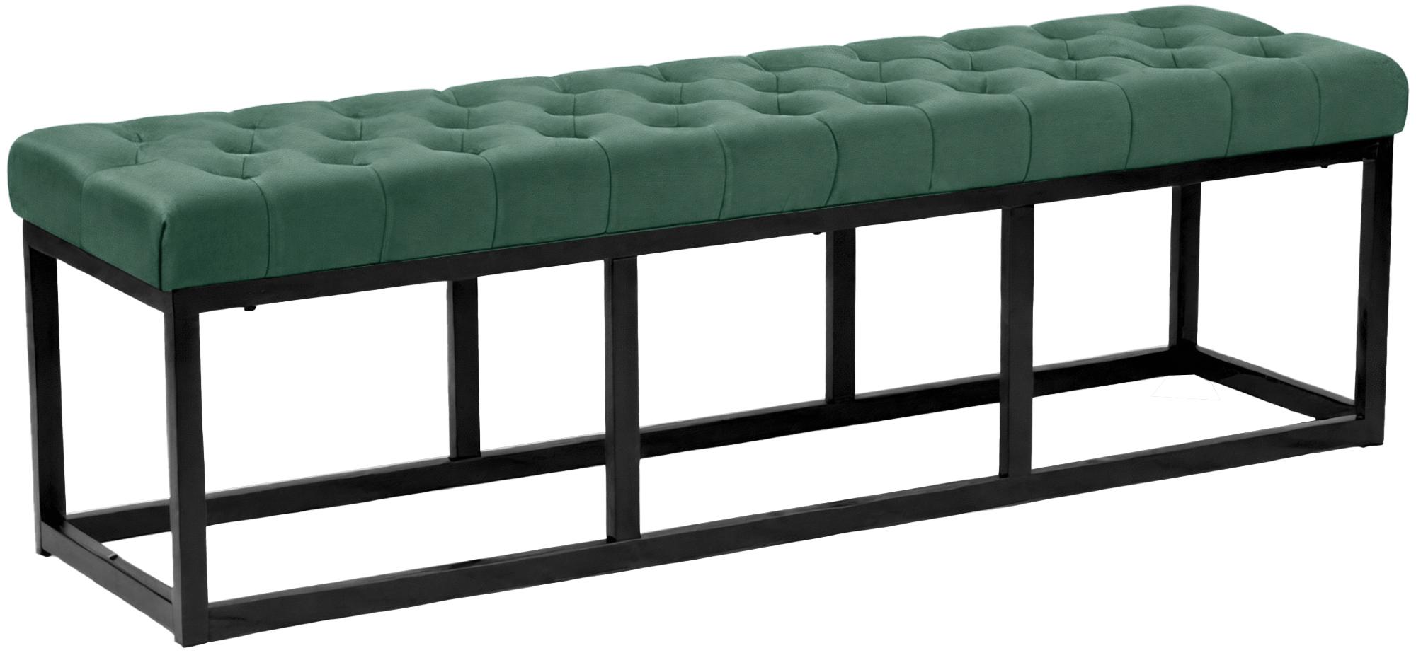 Polson Velvet Black Bench
