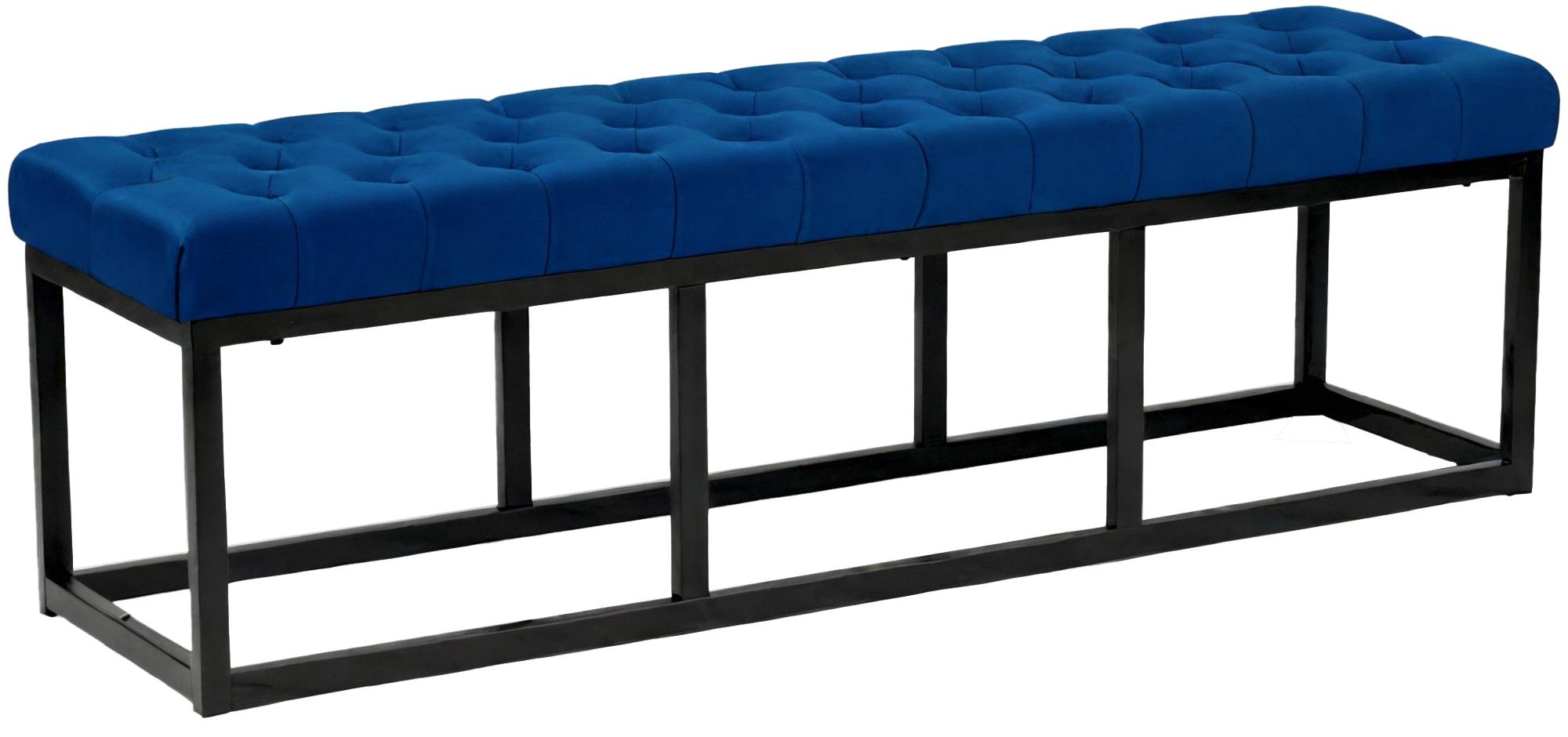 Polson Velvet Black Bench